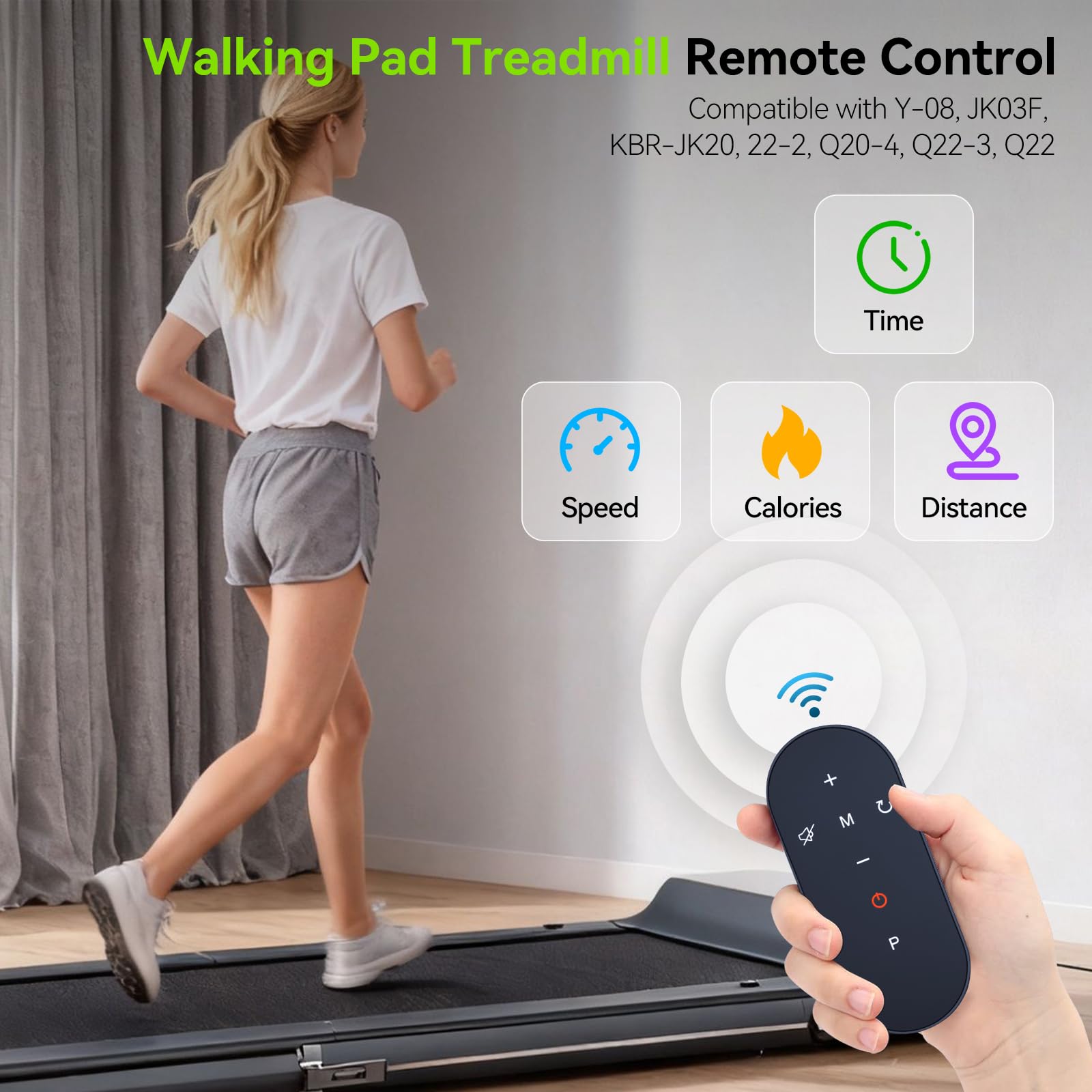 PZL Replacement Remote Control fit for REDLIRO Treadmill Y-08 JK03F KBR-JK20, for LIVIVOX Walking Pad 22-2 Q20-4, for EGORUN Under Desk Treadmill Q22-3, for ActiveLife Q22