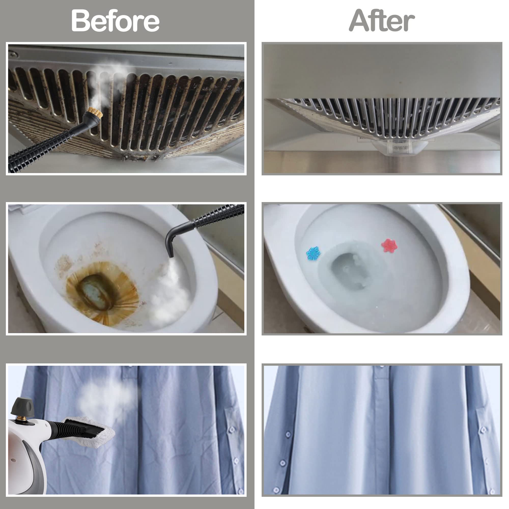 Handheld Steam Cleaner, Portable Pressurized Steamer 11-Piece Accessory Set, Perfect for Stain Removal, Curtains, Car Seats, Floor, Window Cleaning