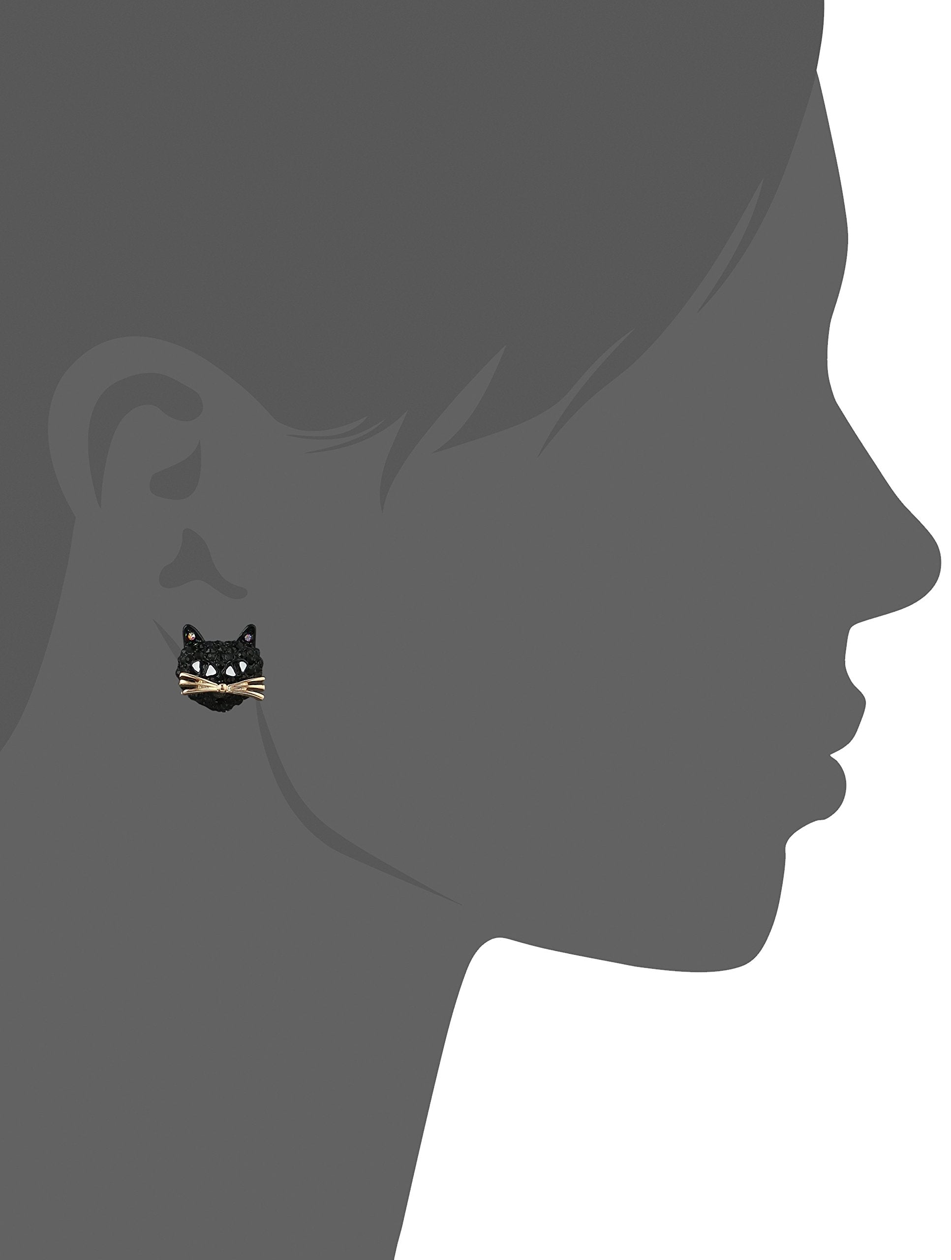 Betsey Johnson Pave Cat Stud Earring