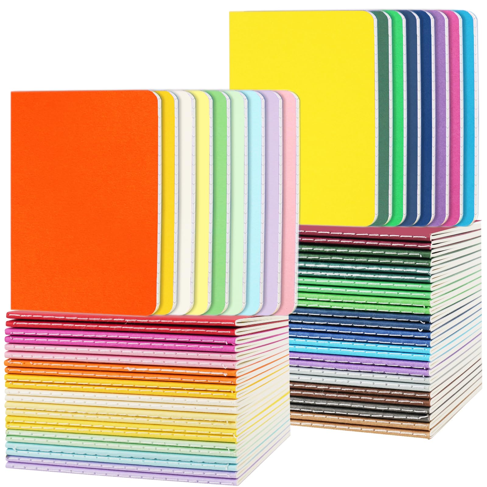 EOOUT 90pcs Mini Notebooks, Small Pocket Notebook, Colorful Lined Notepad, Journal Memo Notepad, 3.5"x5.5", 24 Colors for Kids, Students, Traveler, School Supplies