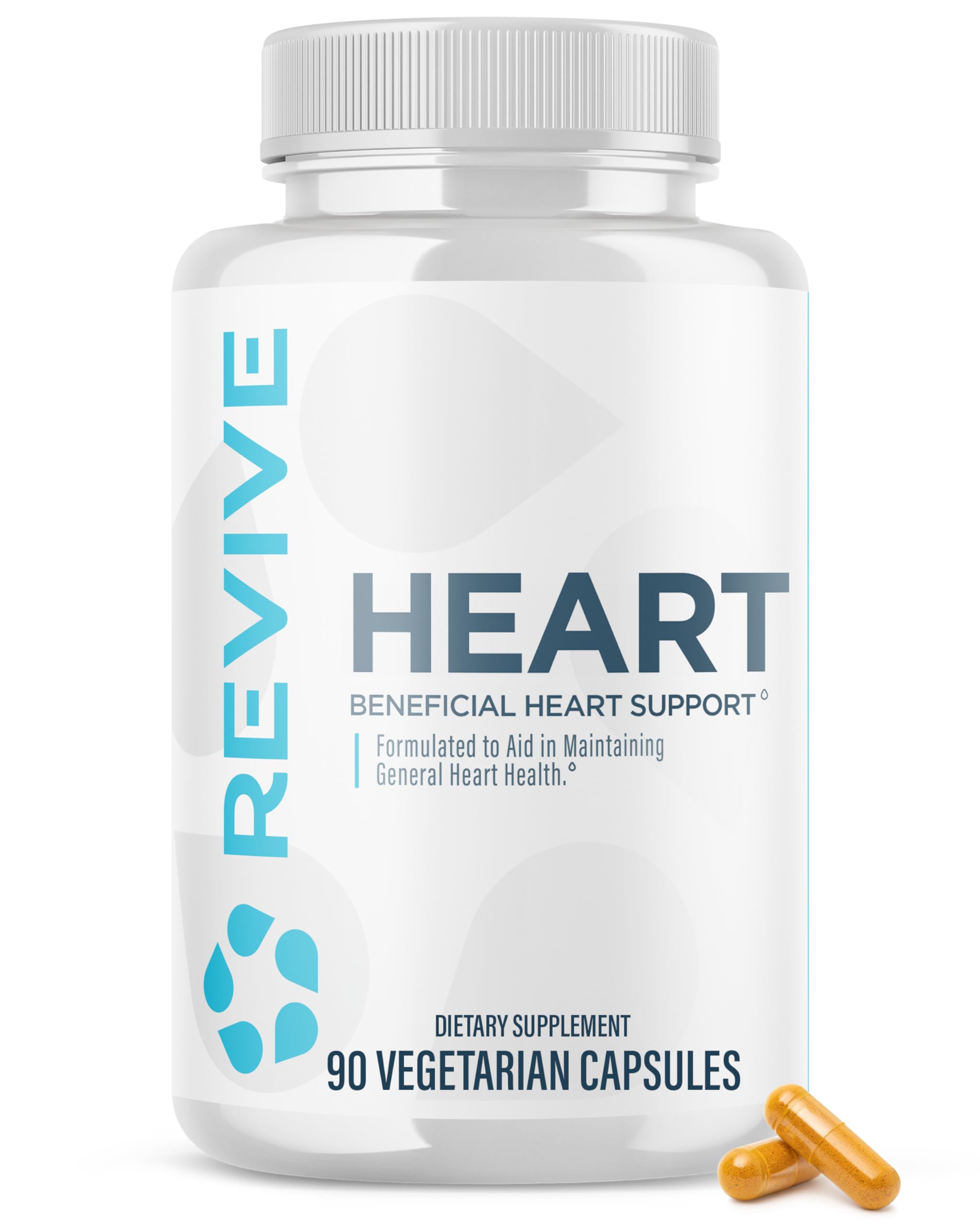 Revive MD Health Supplements, 90 Veggie Capsules - CoQ10 Supplement Supports Heart Muscle Function - Coenzyme Q10 200mg Promotes Healthy Flow - Vegan-Friendly & Gluten-Free