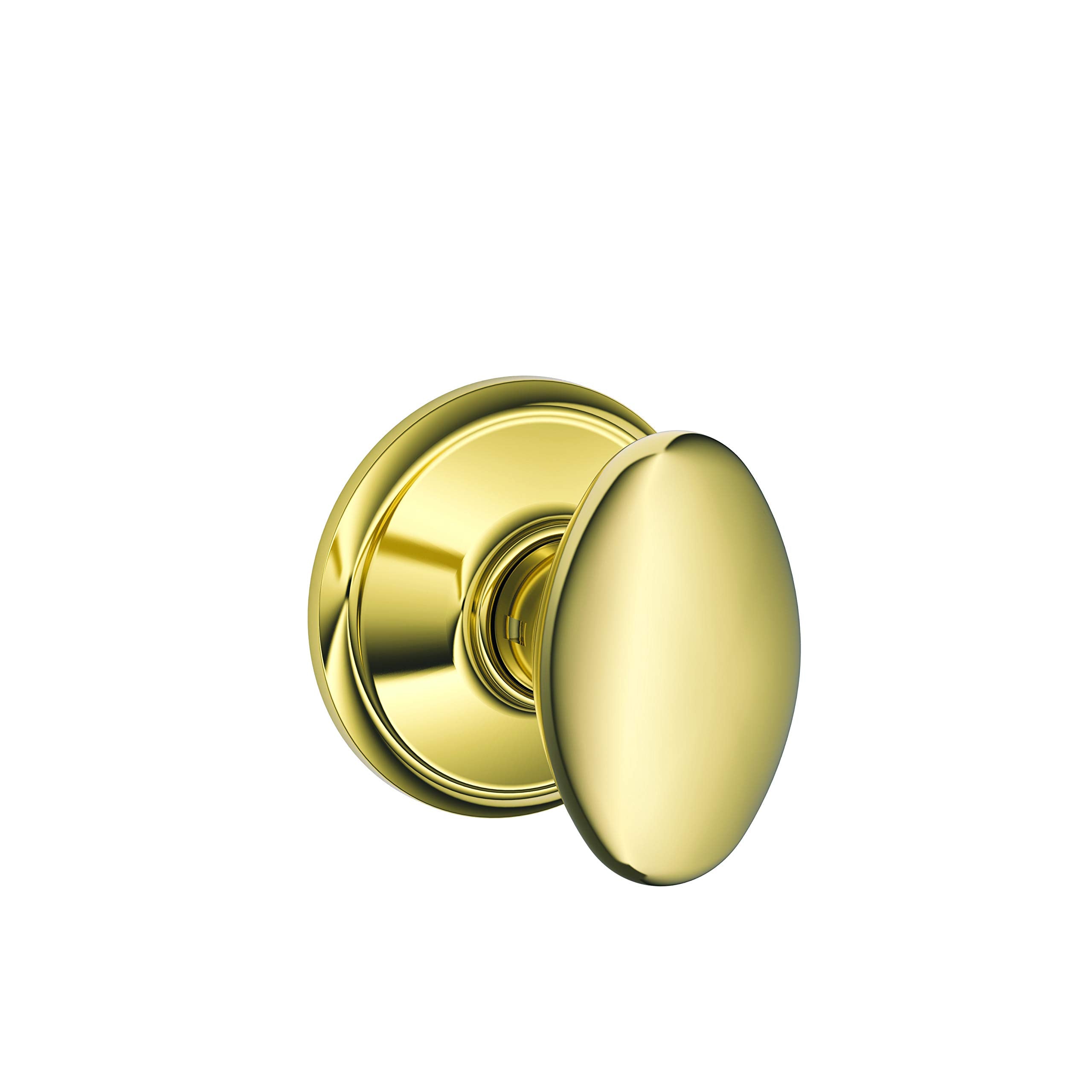 Schlage F10 SIE 505 16-080 10-027 Siena Hall and Closet Knob, Bright Brass