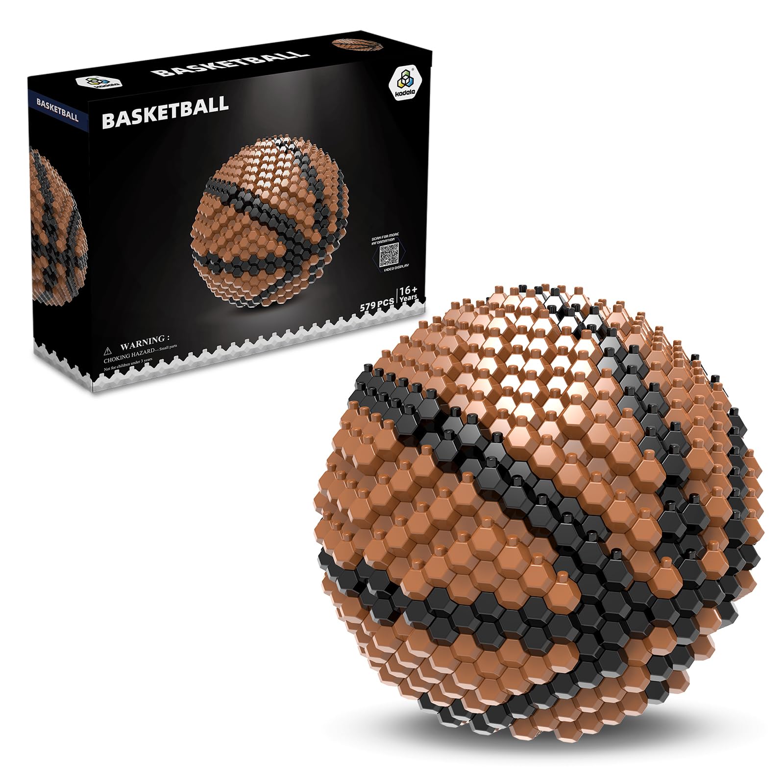 KADELE Basketball Block Set, Adults challenging STEM Block Decorations, Miniature 3D Educational Toys for Ages 16 and Above,(579 Pieces)