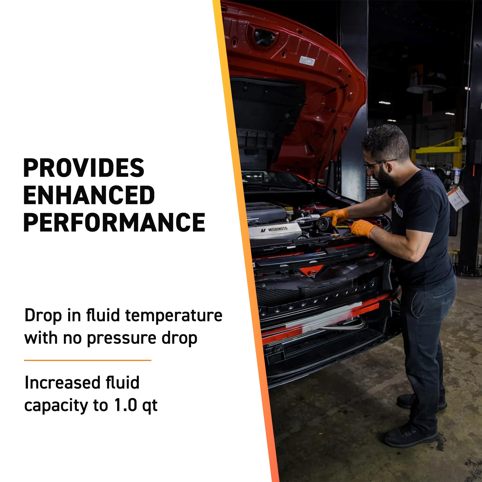 Mishimoto MMTC-F2D-99SL Transmission Cooler, Compatible with Ford Powerstroke 7.3L, 1999-2003, Silver