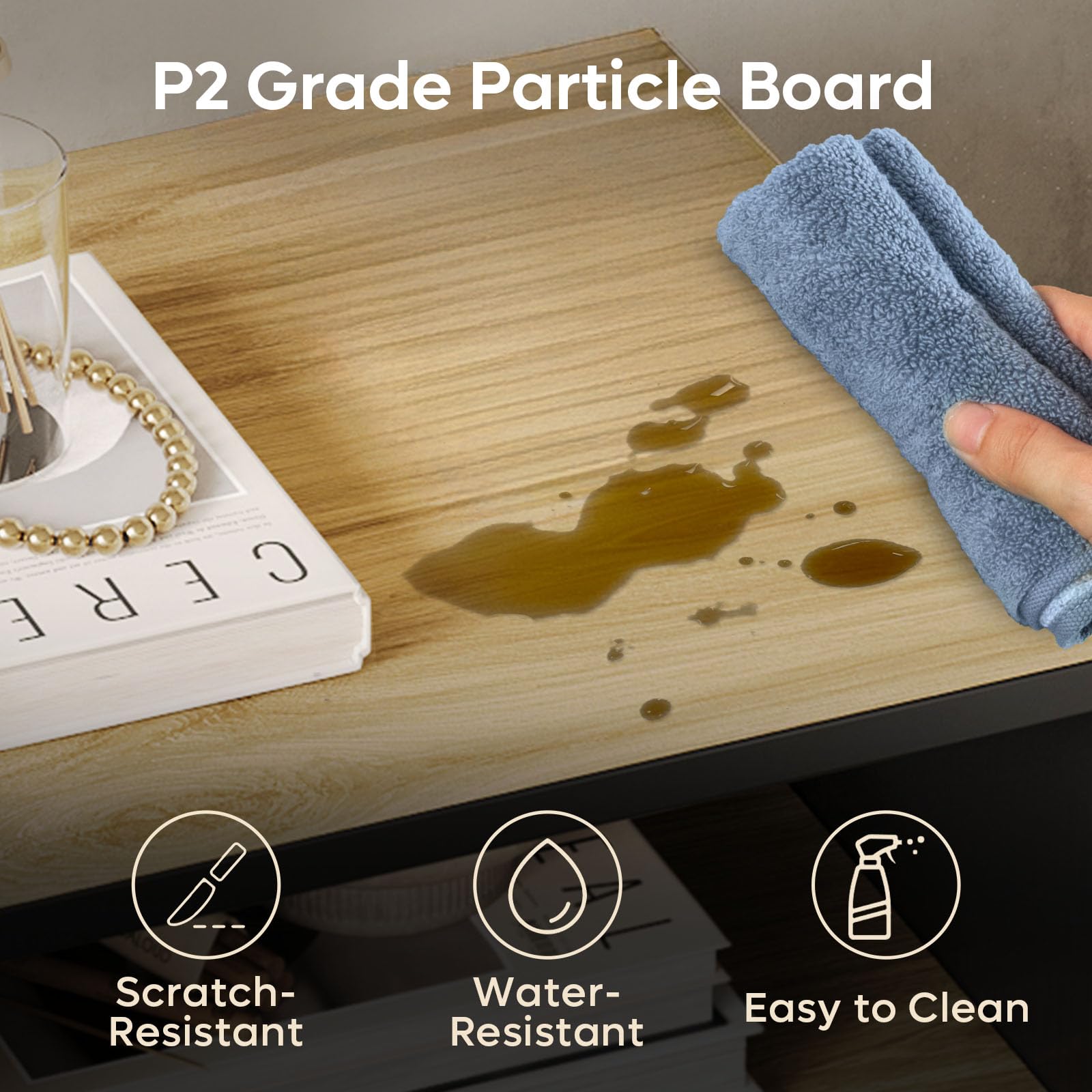 Bestier 80 Inch Black Rattan TV Stand with Storage for 85 Inch TV, 4-in-1 Mid Century Modern Entertainment Center with LED Lights, Doors and Adjustable Glass Shelves for Living Room