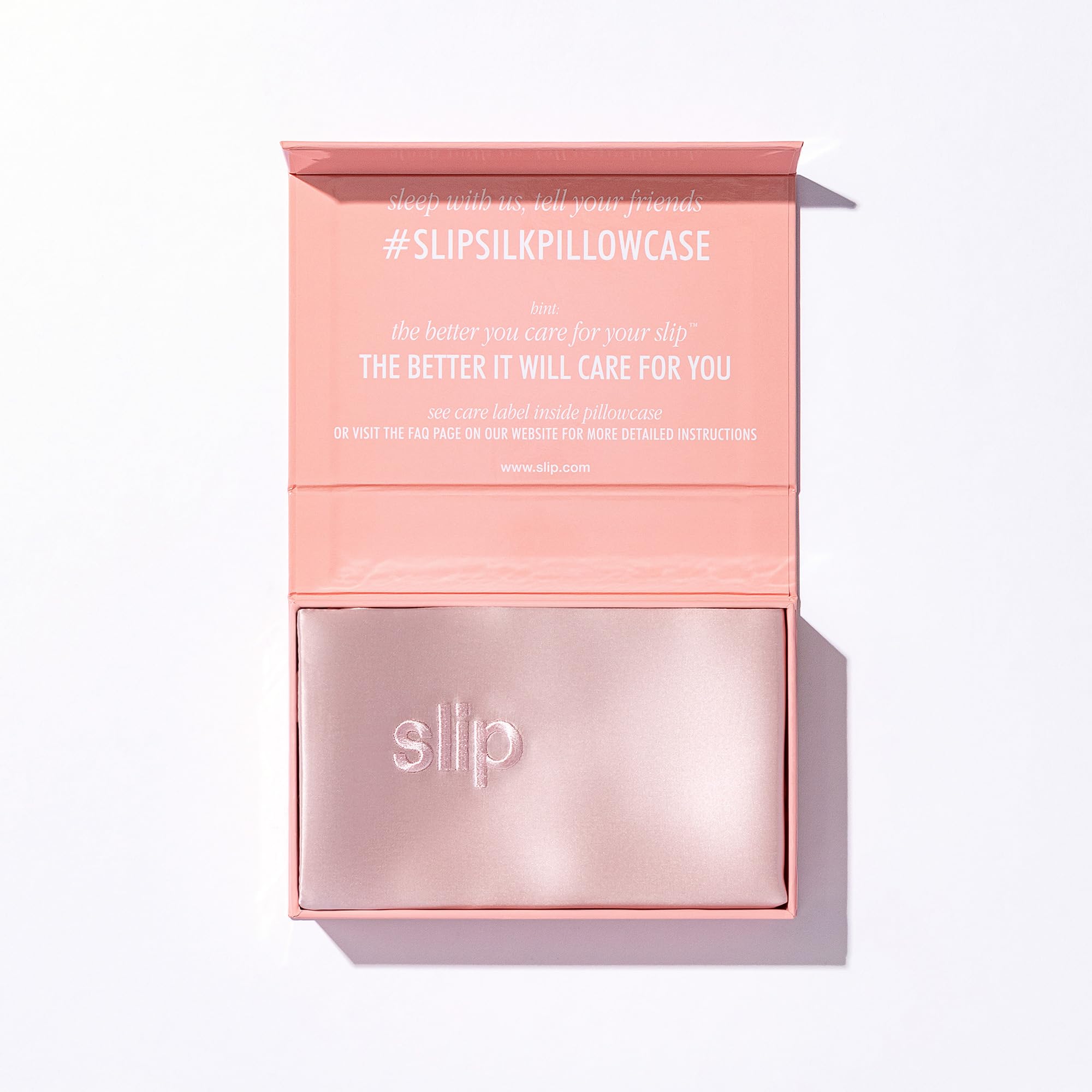 Slip Queen Silk Pillow Cases - Queen Size Standard Pillow Case, Pink (20" x 30")
