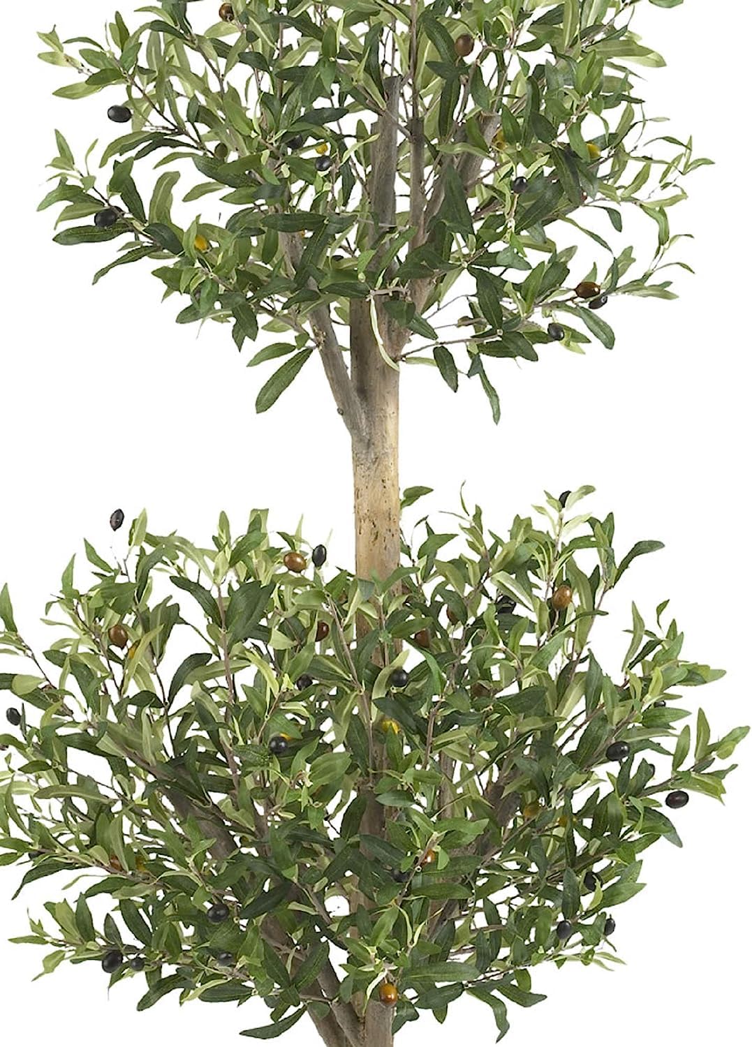 Nearly Natural 5309 Olive Double Topiary Silk Tree, 4.5-Feet, Green