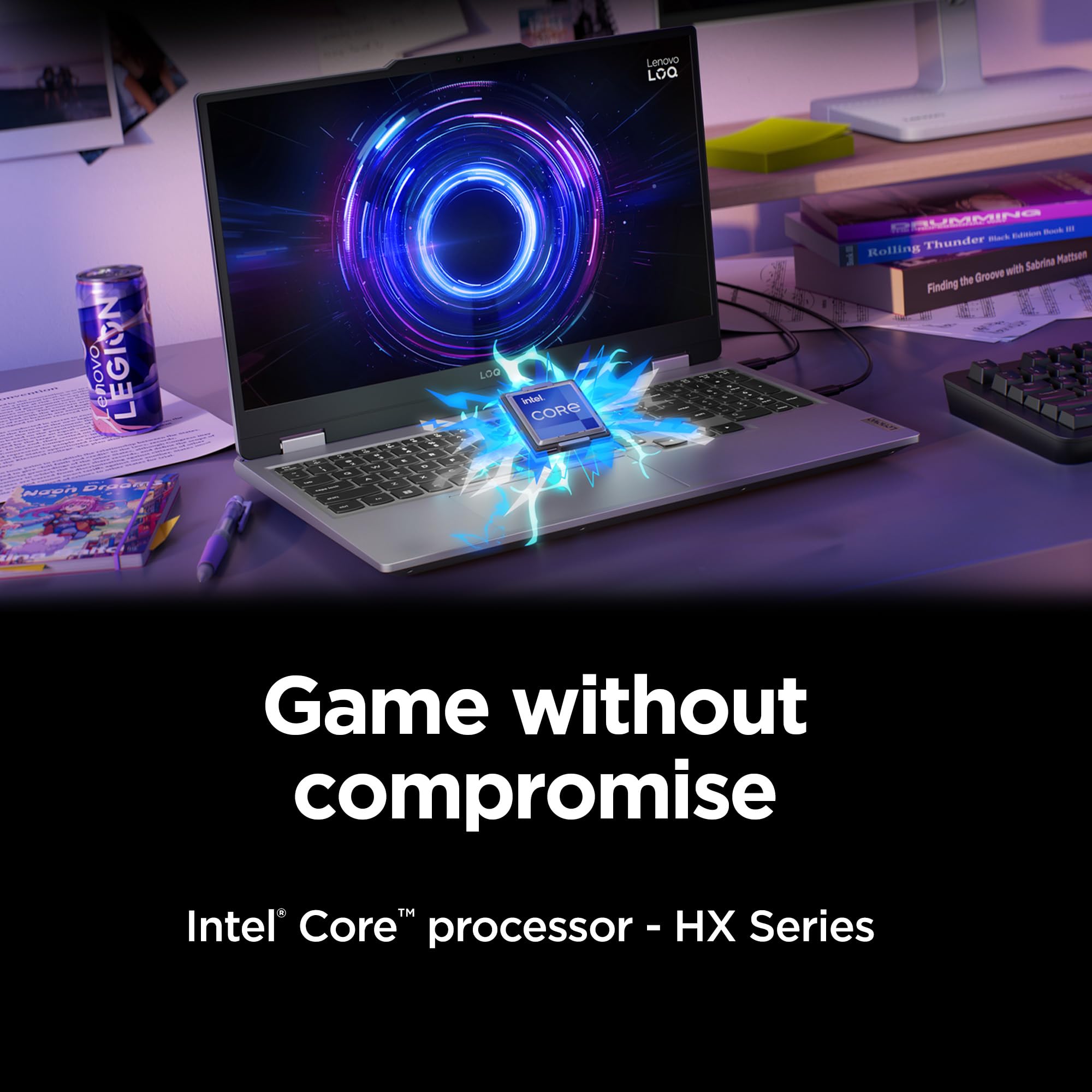 Lenovo Legion LOQ – AI-Powered Gaming Laptop - Intel® Core™ i7-13650HX - 15.6" FHD IPS Display – 144Hz – NVIDIA® GeForce RTX™ 5050 – 24GB Memory – 1TB Storage – NVIDIA G-Sync - Luna Grey