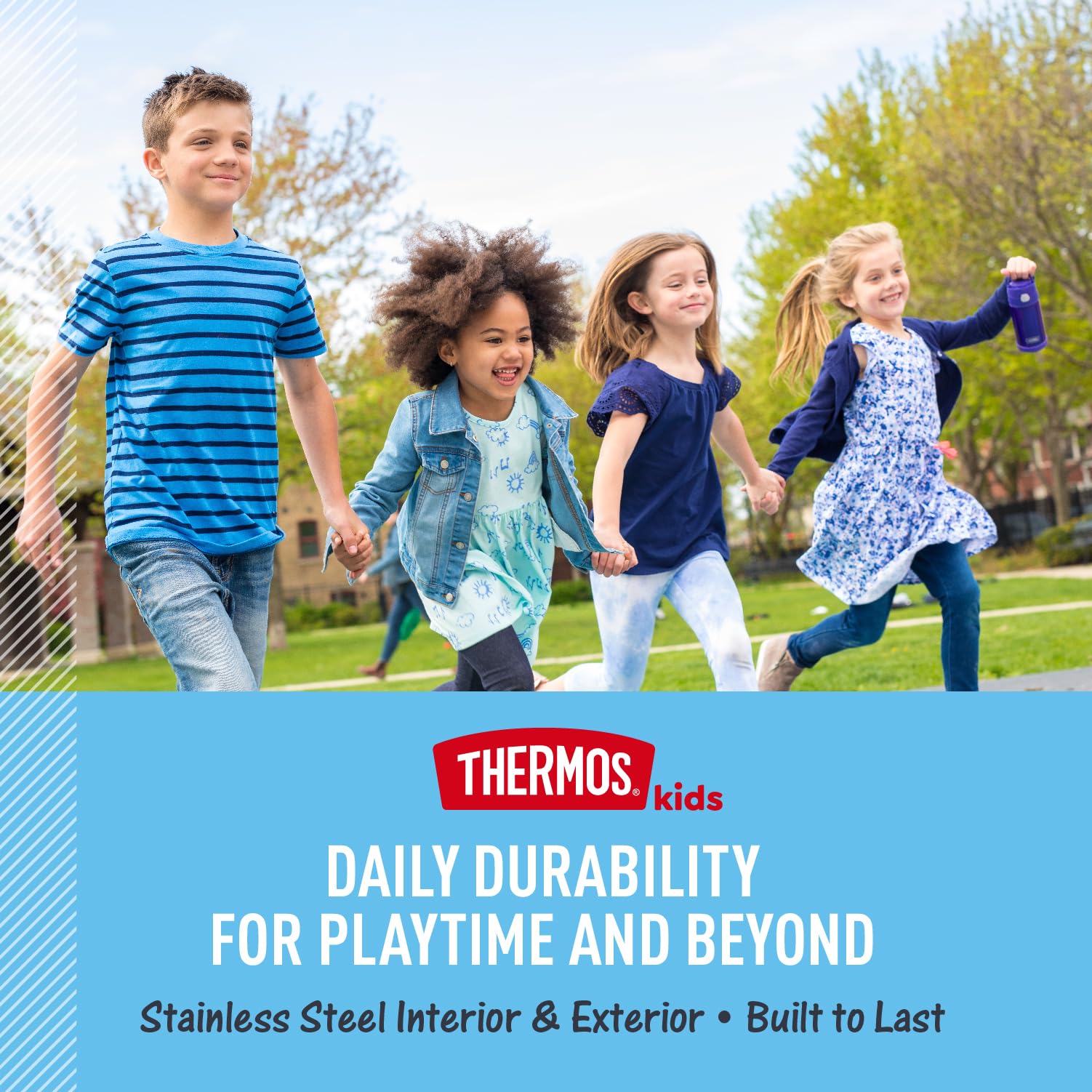 THERMOS FUNTAINER 16 Ounce Stainless Steel Vacuum Insulated Bottle with Wide Spout Lid, Dark Pink