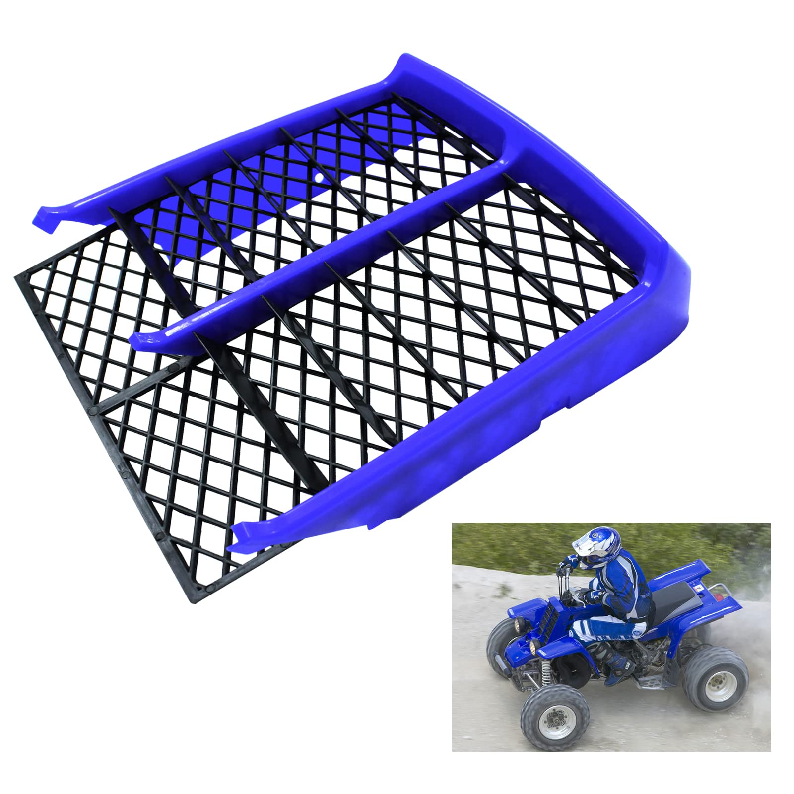 Blue Radiator Cover Grill Front Panel - Front Plastic Radiator Cover & Grille Compatible With 1987-2006 Yamaha Banshee YFZ350…