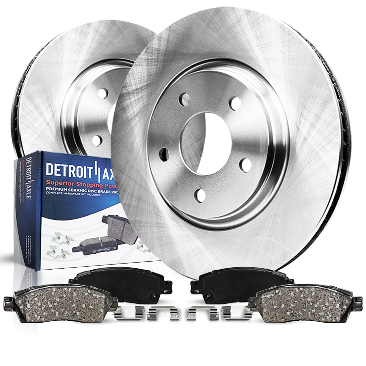 Detroit Axle - Front Brake Kit for 2007-2012 Nissan Altima Disc Brake Rotors Ceramic Brakes Pads 2008 2009 2010 2011 Replacement