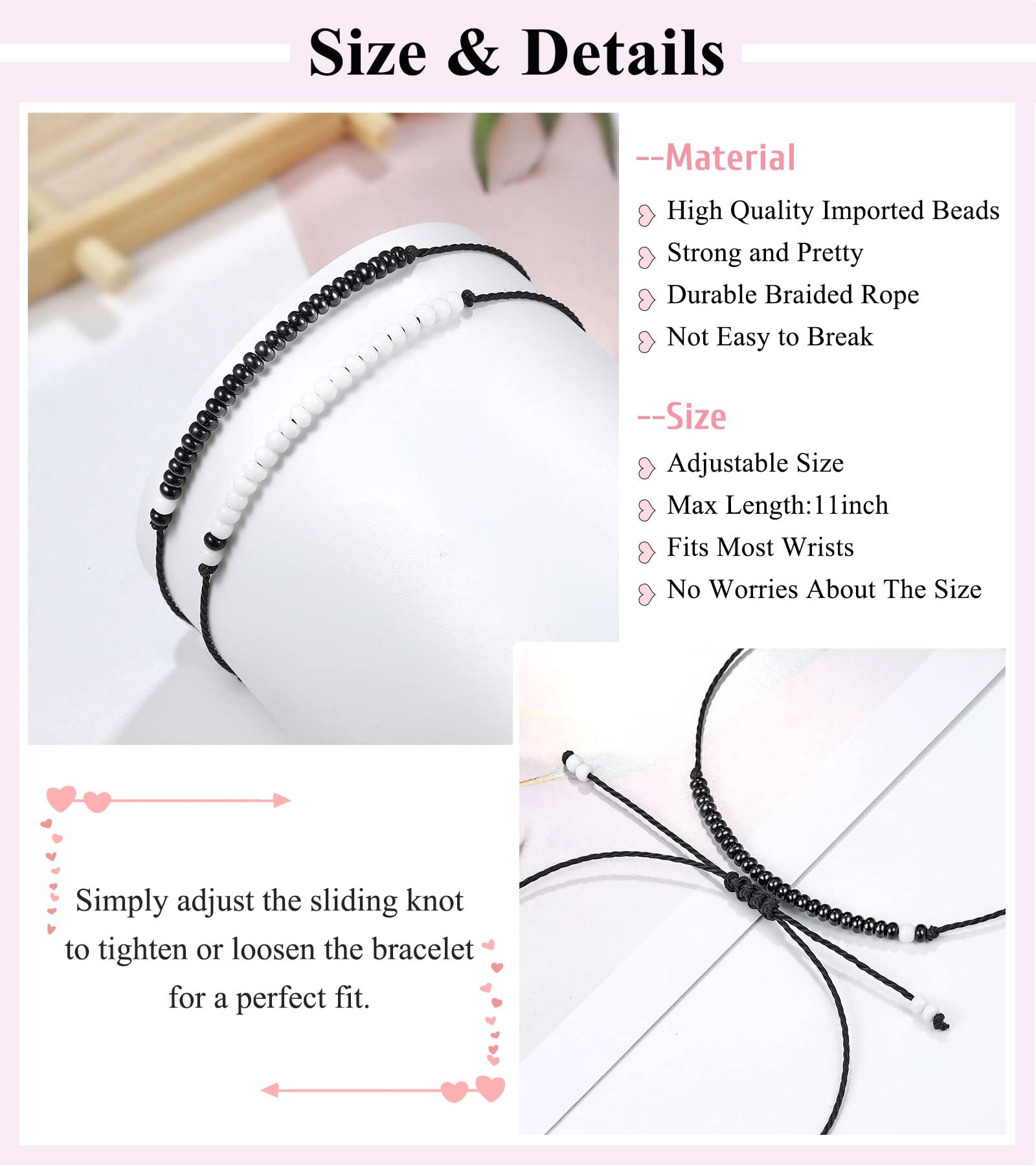 UNGENT THEM Valentines Day Gifts for Her Girlfriend Bracelet Gift Ideas Love My Girlfriend Gf Christmas Anniversary Birthday Romantic I Love You Gifts for Women Girlfriends Fiance