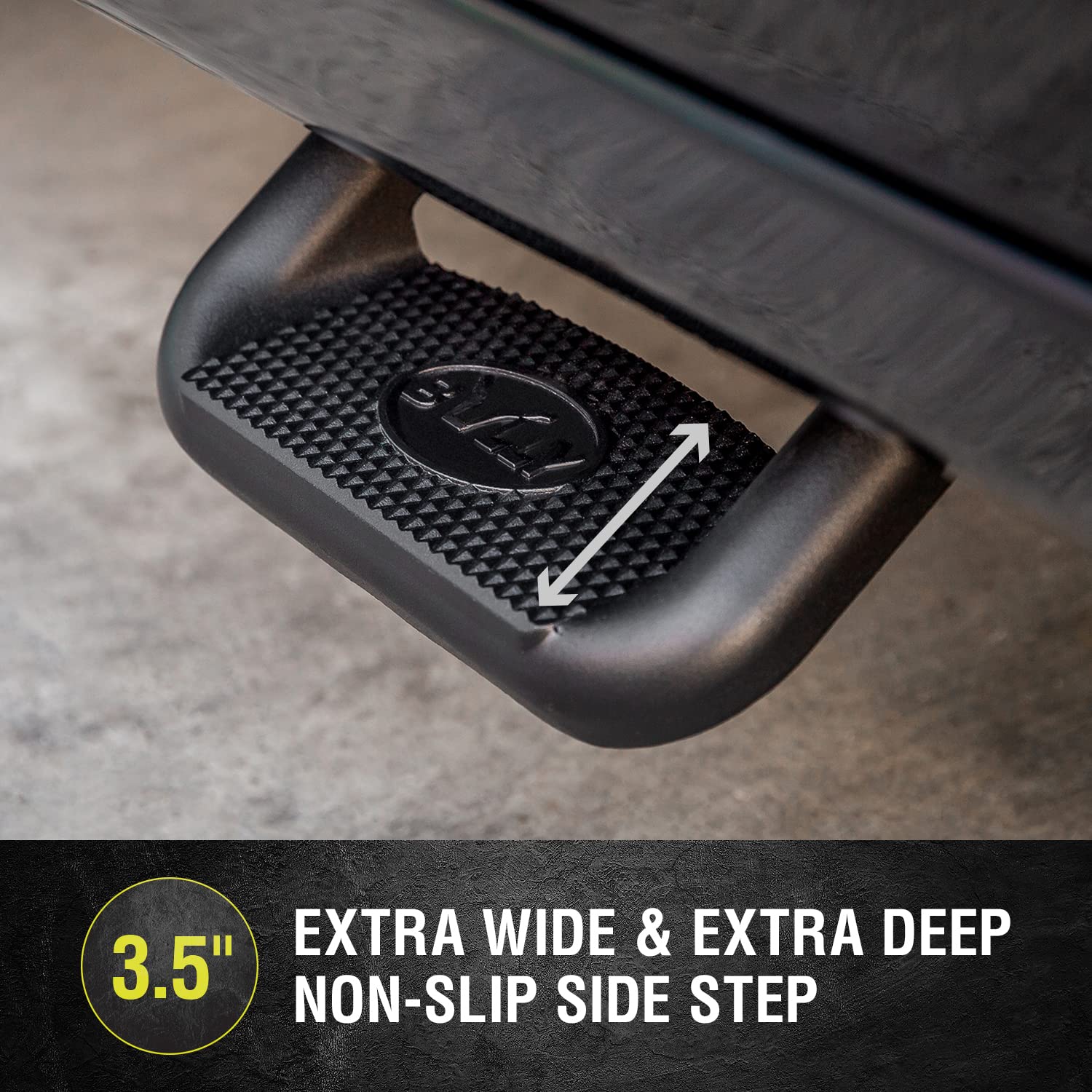 Bully BBS-1103 Truck Black Powder Coated Side Step Set, 2 Pieces (1 Pair), Includes Mounting Brackets - Fits Various Trucks from Chevy (Chevrolet), Ford, Toyota, GMC, Dodge RAM and Jeep