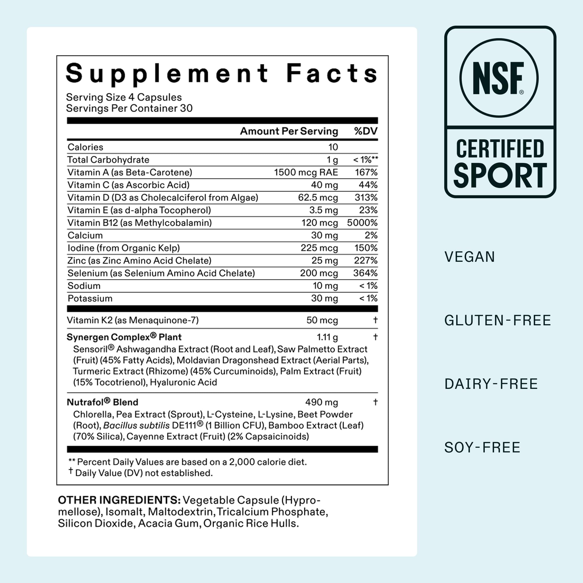 Nutrafol Women's Hair Growth Supplements, Ages 18-44, Clinically Proven for Visibly Thicker and Stronger Hair in 3-6 Months, Dermatologist Recommended - 2 Month Supply, 2 Refill Pouches