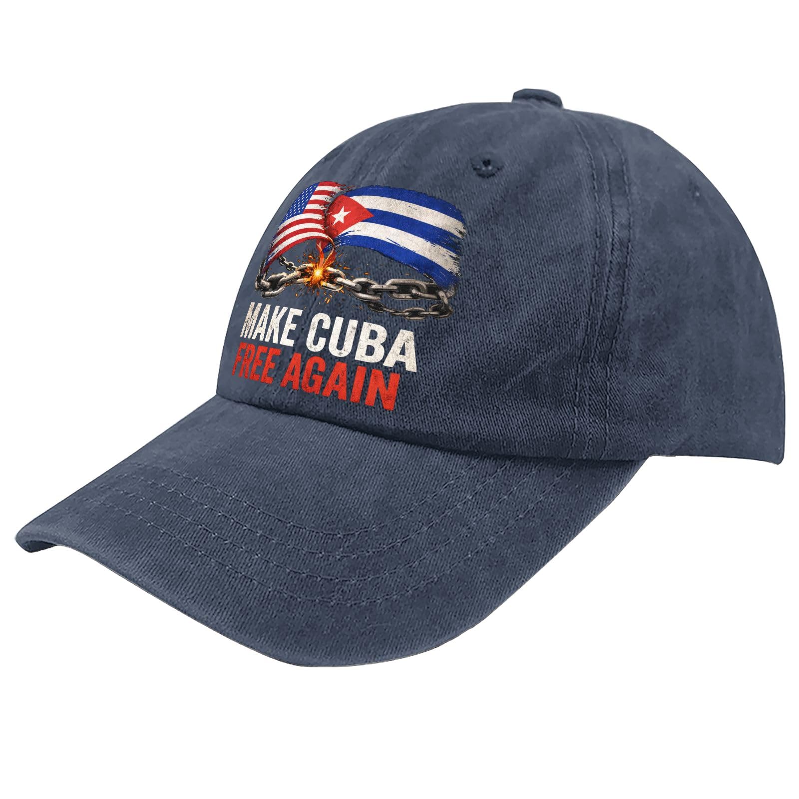 Make Cubas Great Again Hats for Men Trendy Washed Distressed Baseball Caps