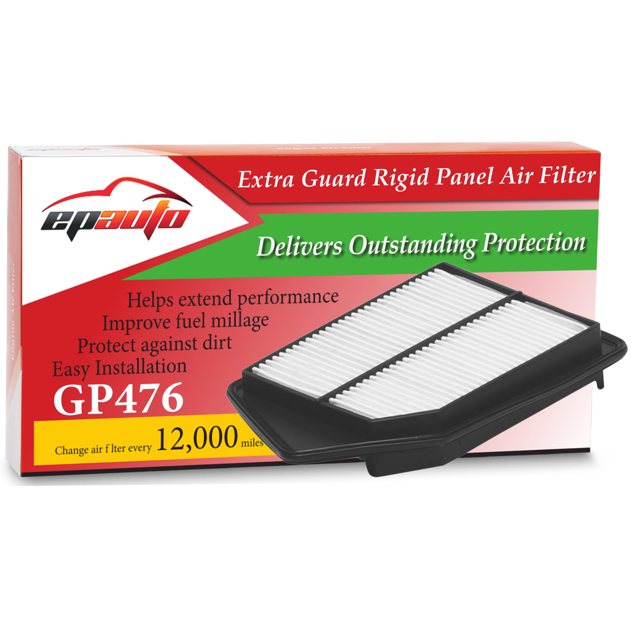 EPAuto GP476 (CA11476) Rigid Panel Air Filter Replacement
