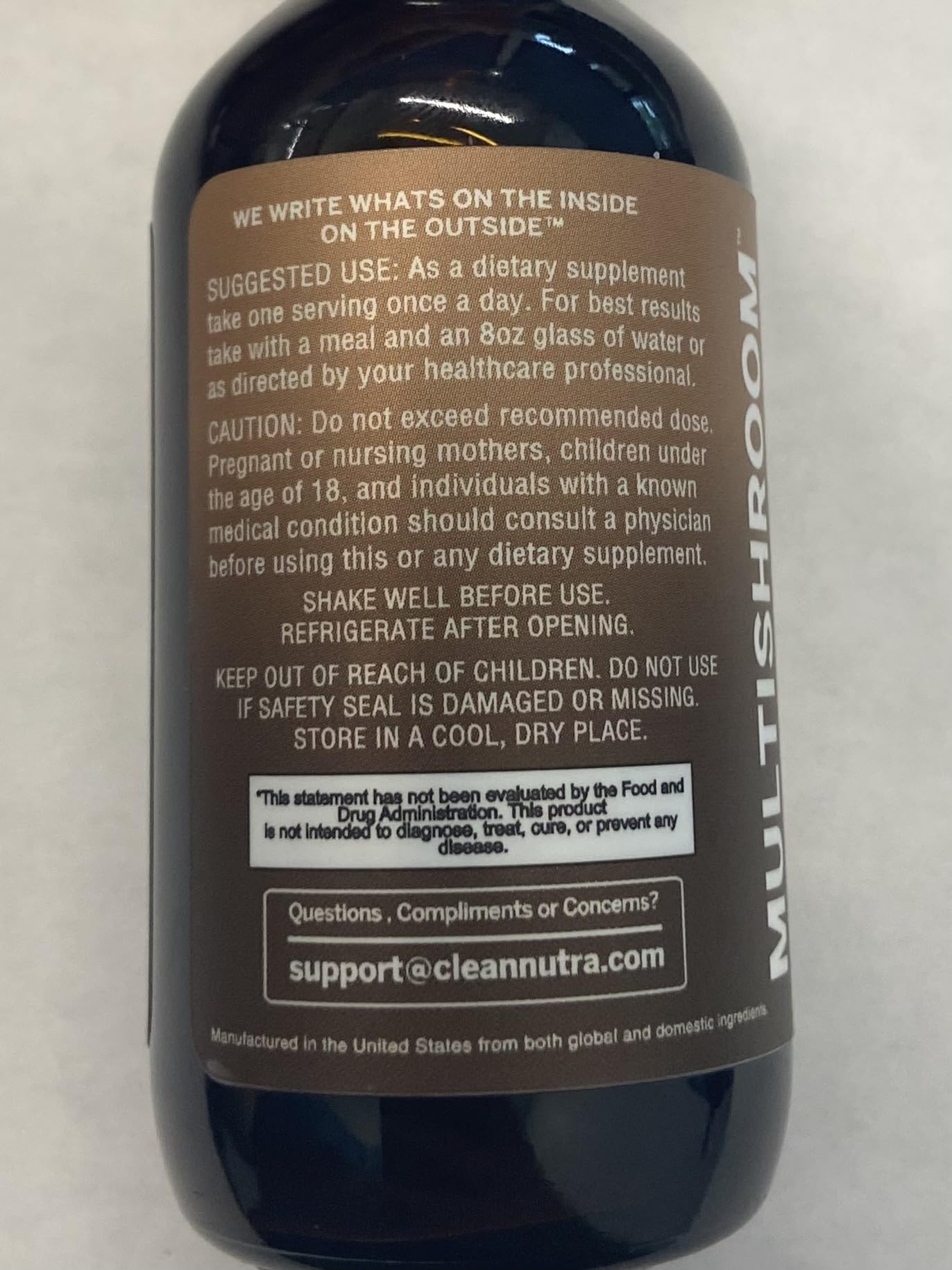 Organic Lions Mane Mushroom Supplement Liquid Drops + Turkey Tail Cordyceps Reishi Chaga Shitake Maitake Tremella Oyster Mushrooms Poria and Enokitake Complex Blend by Clean Nutra