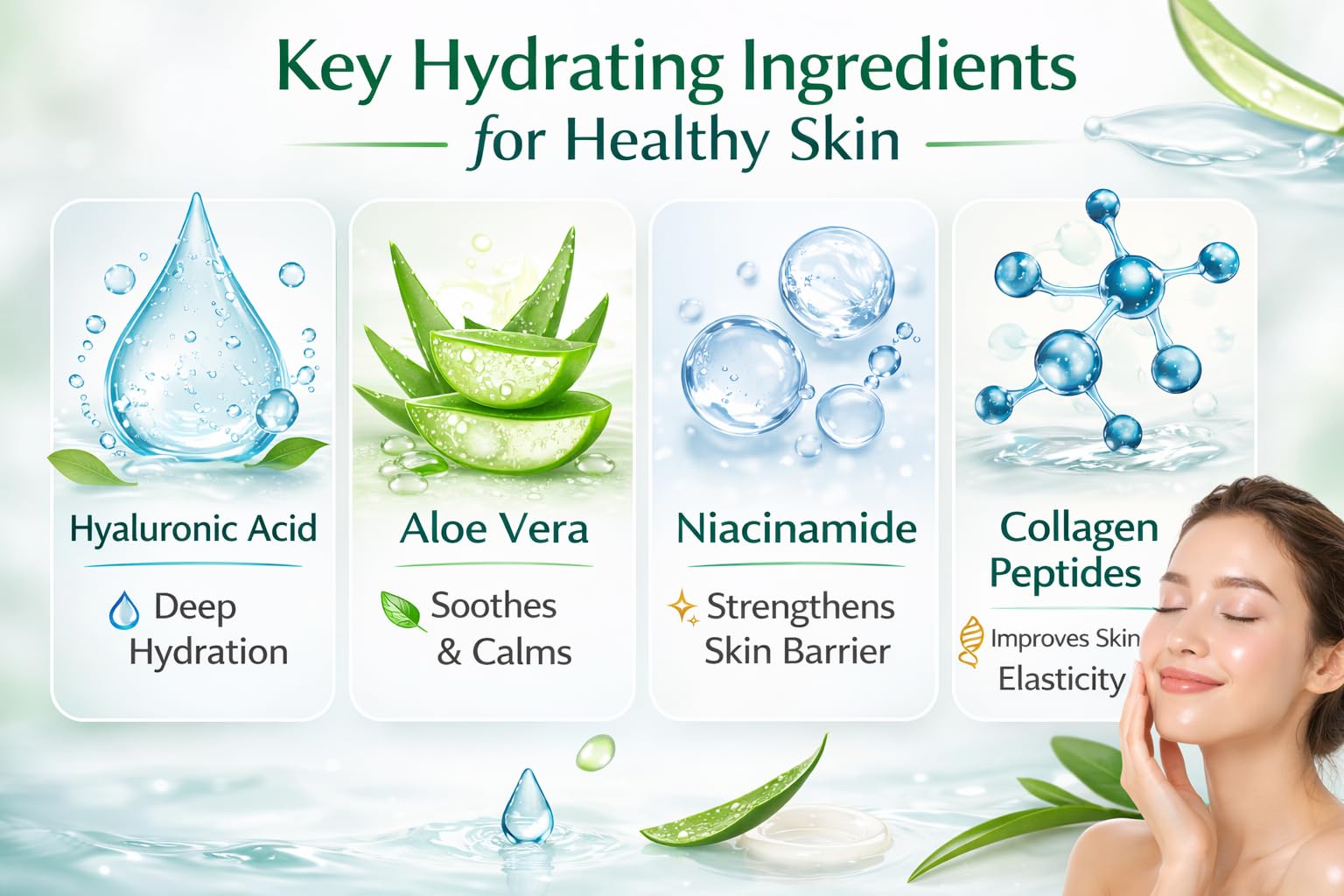 ESTHEBIEN Hydrogel Collagen Face Mask – Deep Hydration Sheet Mask with Aloe Vera, Firming & Anti-Wrinkle Korean Skincare, Spa-Grade Hydrogel Mask for Dry Skin, 4 Pack