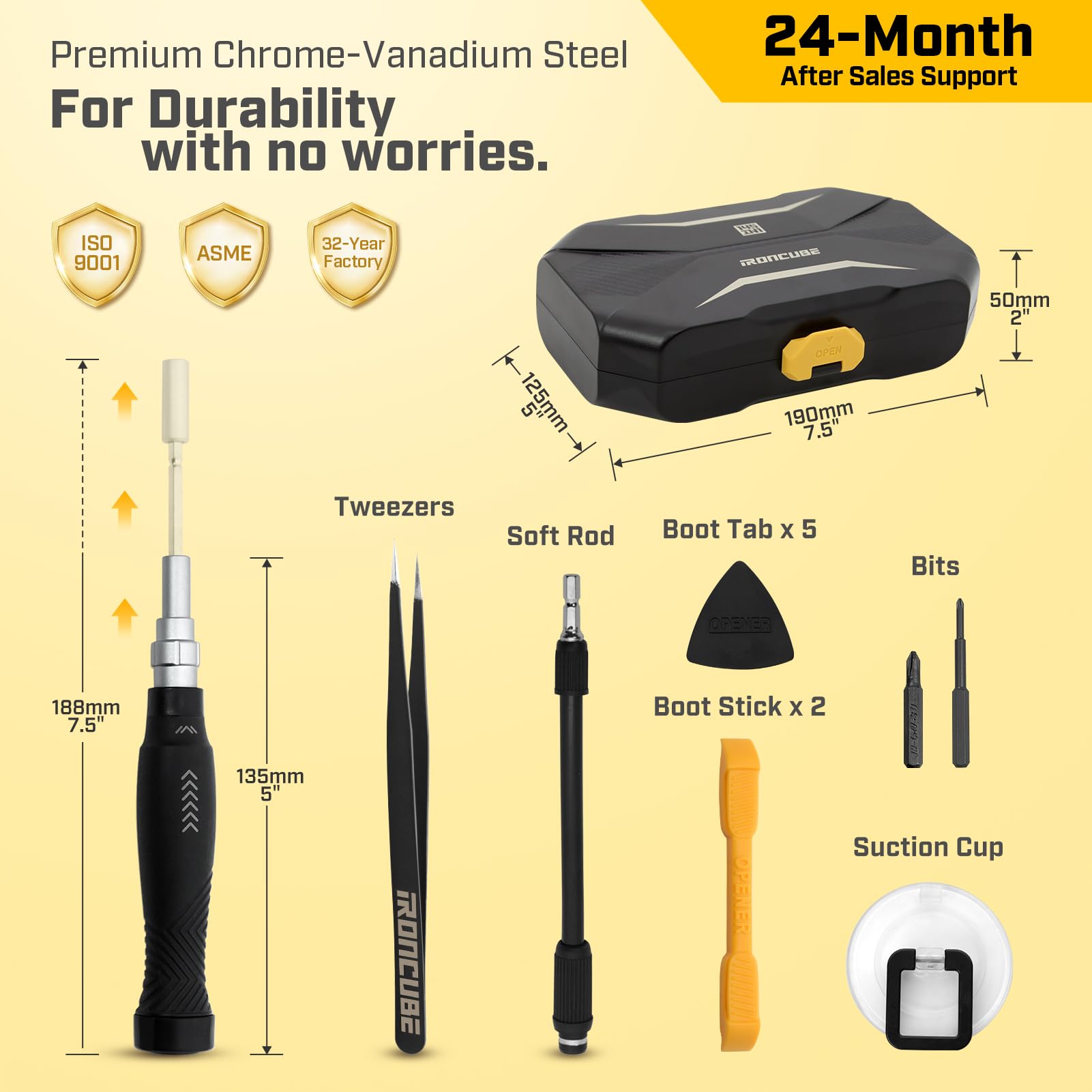 ironcube Precision Screwdriver Set, Laptop Tool Kit, 145 in 1 Professional Computer Screwdrivers Repair Kit with T5 T6 Torx Screwdriver for Eyeglass, Phone, Watch, Switch, Rc Car, Toys