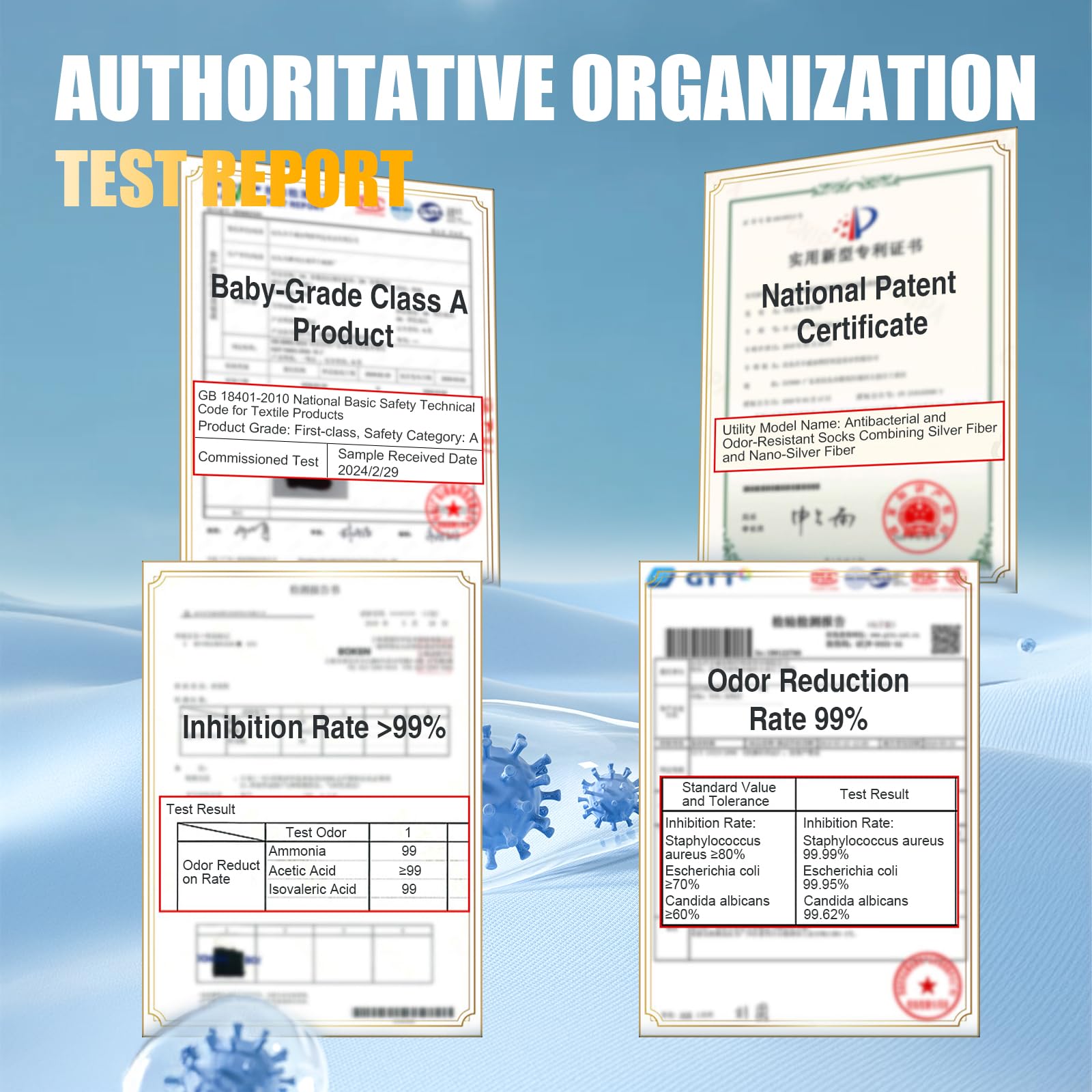 KAVOBO Men's Silver Ion Moisture Wicking Socks - Odor Control Defense Mid-Calf, Breathable Cotton Gift Pack