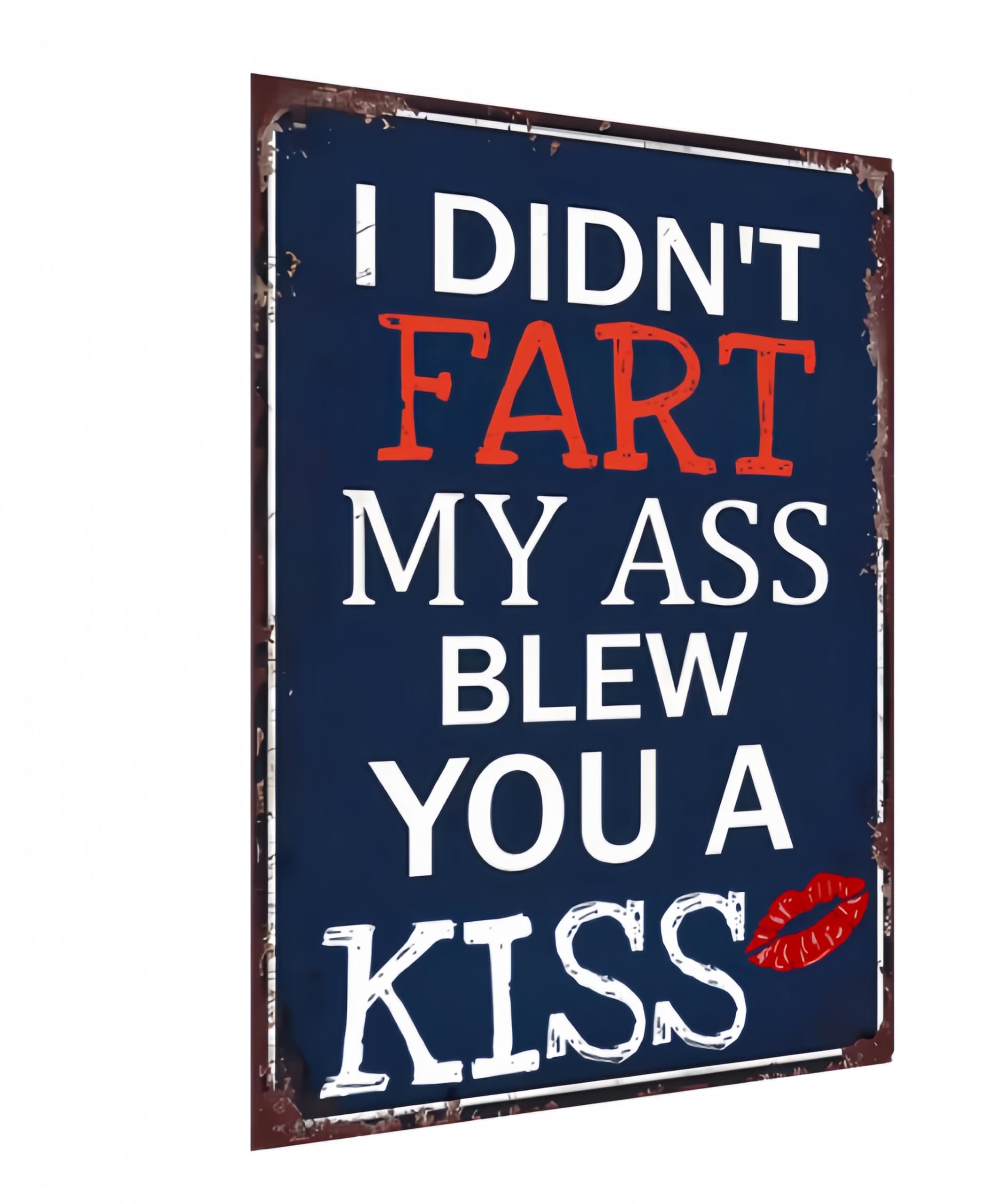 Carastora Vintage Funny Sign – Metal Tin Wall Decor with Bold Humor for Home, Coffee Bar, Bathroom, or Man Cave – Gag Gift Idea, 8x12 Inch