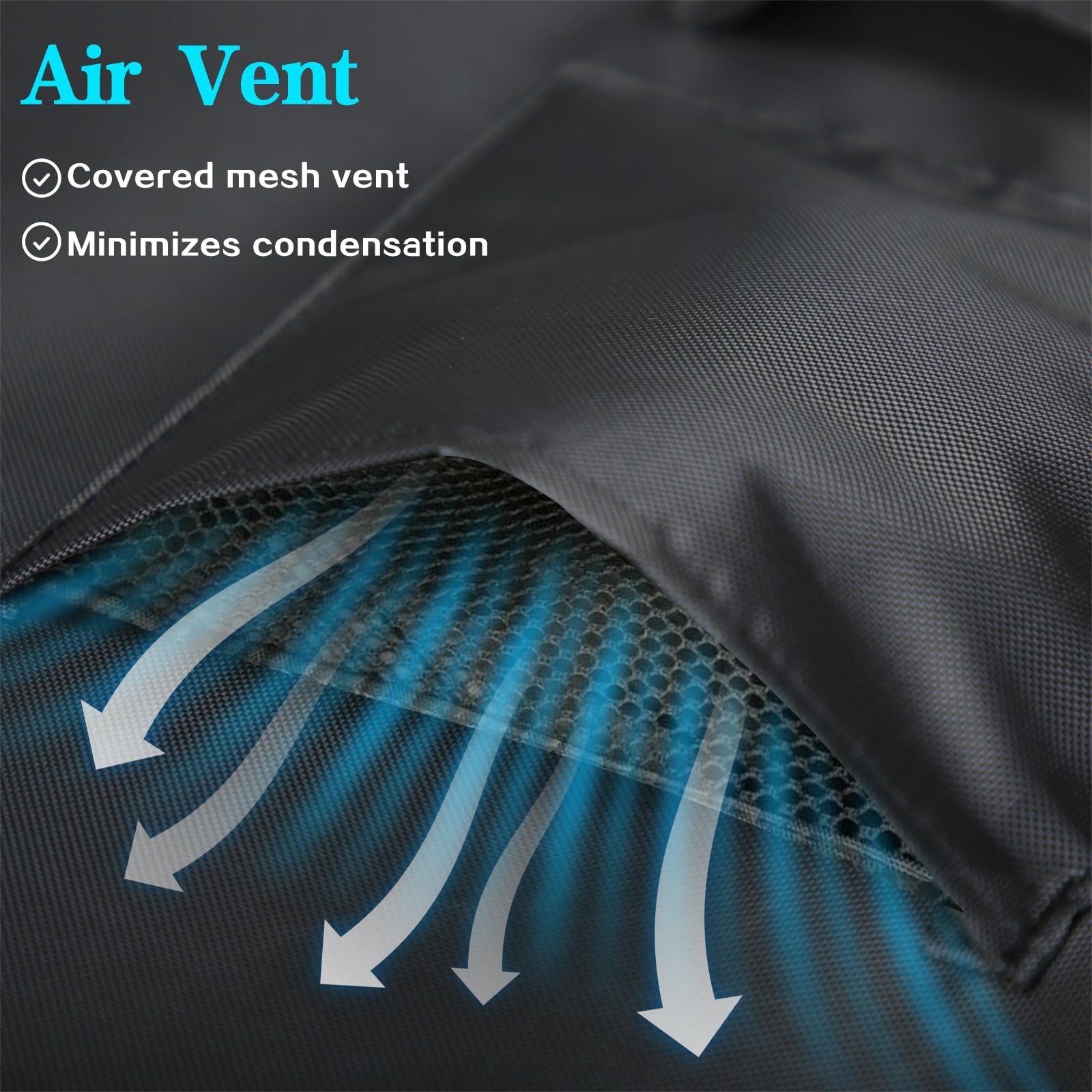 Grill Cover 600D Heavy Duty BBQ Grill Cover for Outdoor Grill, Waterproof, Anti-UV, Rip-Proof, Fade Resistant Material, Barbecue Cover with Hook-and-Loop Straps, (52" L x 24" W x 48" H, Black)