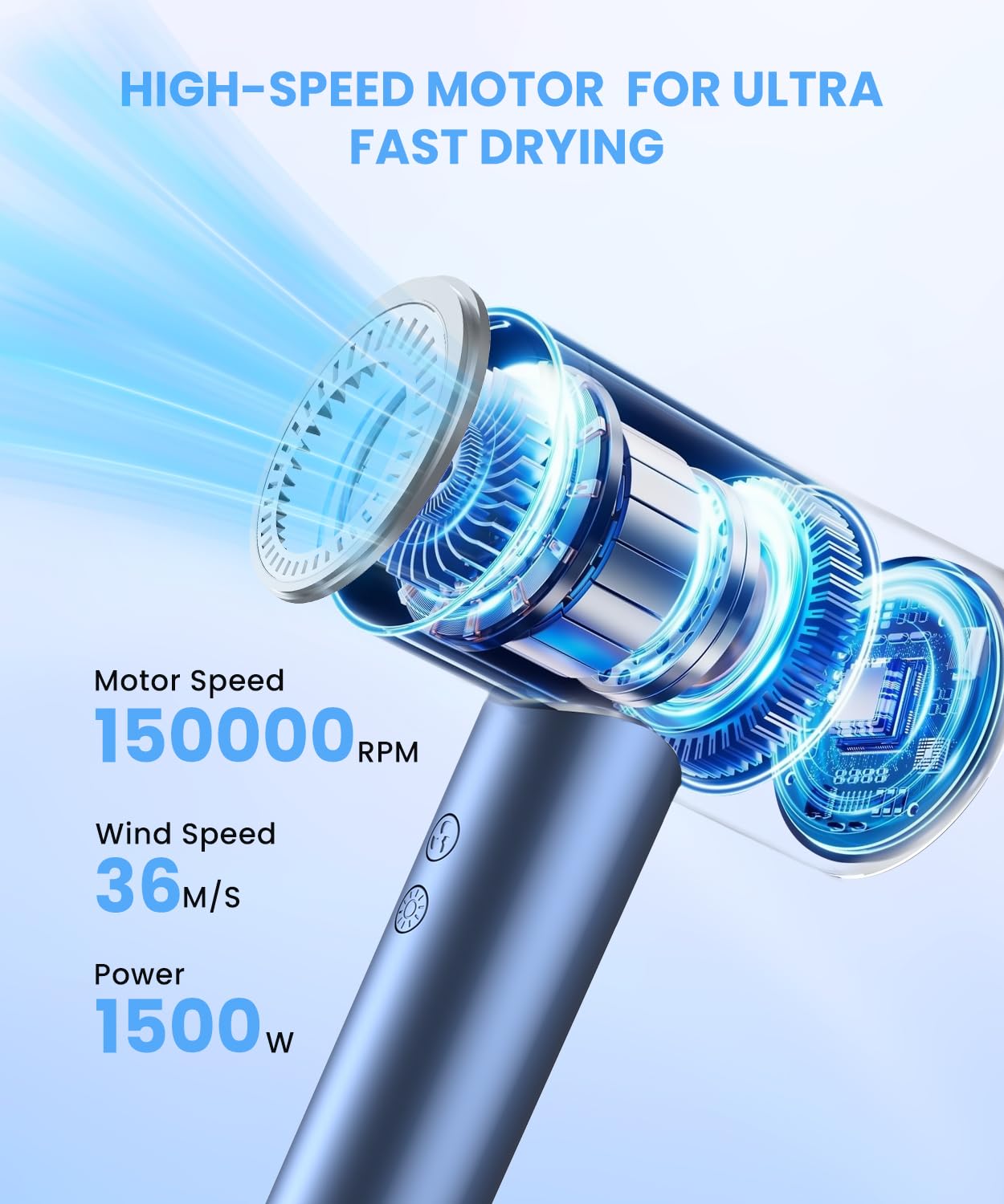 LAMPICK Hair Dryer & Magnetic Air Nozzle Replacement