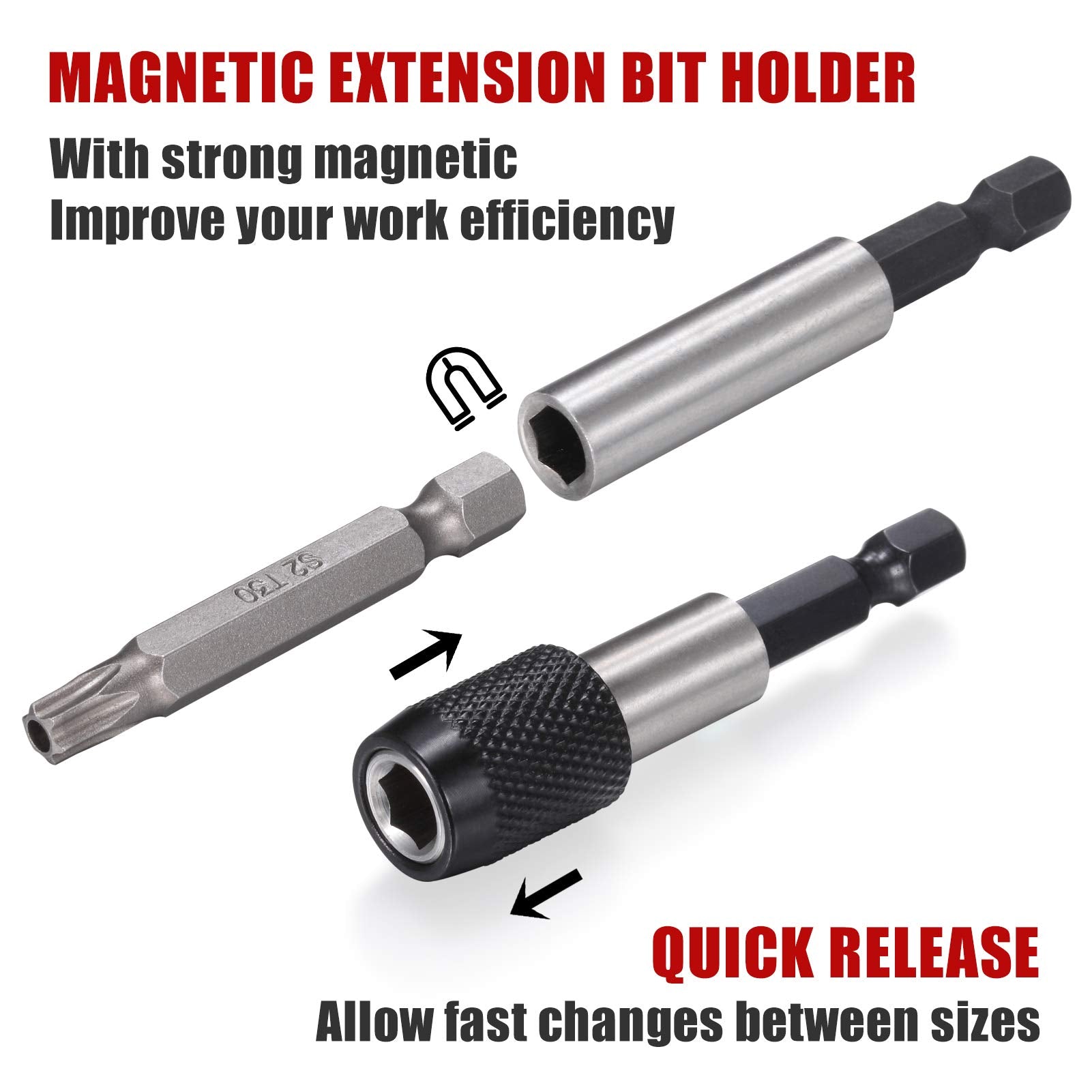 ARUCMIN 214-Piece Screwdriver Bit Set S2 Steel Drill bit set Power Bit Set with Security Bits