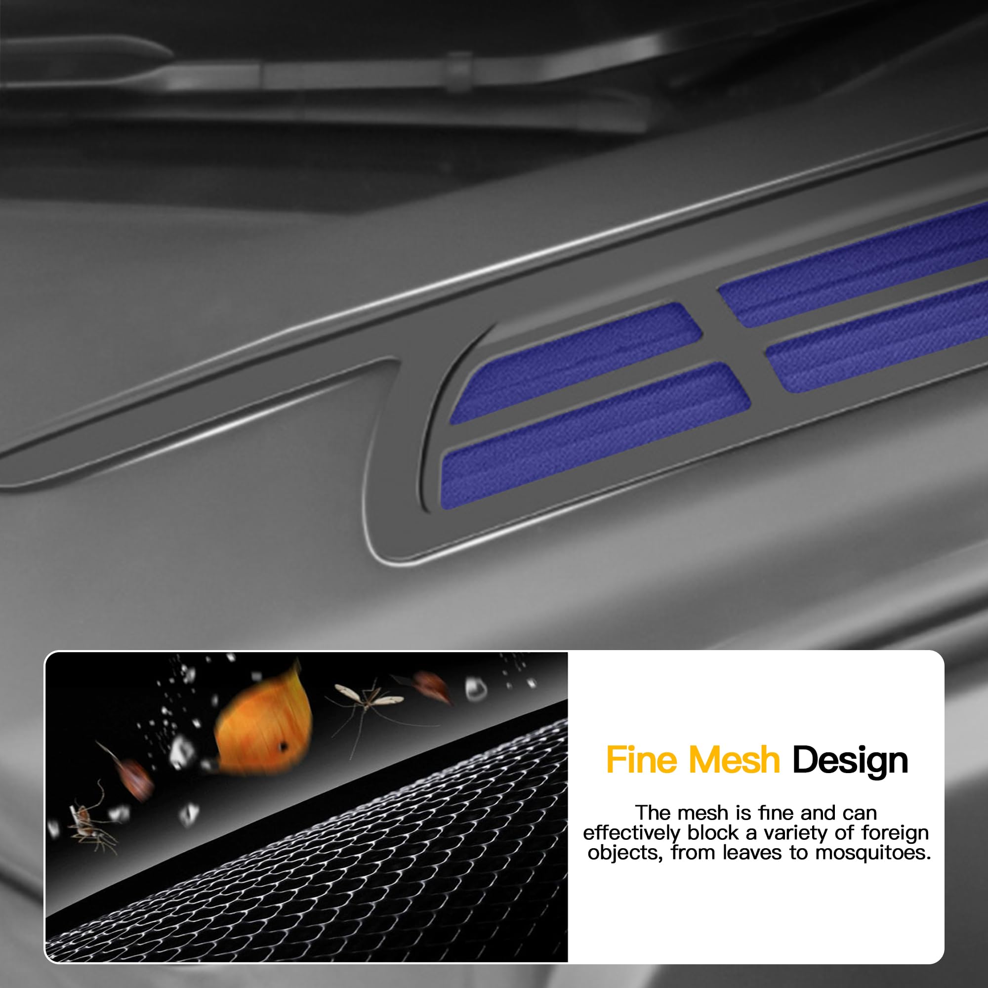 HSB Air Inlet Protective Cover Compatible for Tesla Model Y 2021 2022 2023 2024,Air-conditioning Air Intake Grille,ABS Plastic Air Vent Intake Air Flow Grille Accessories