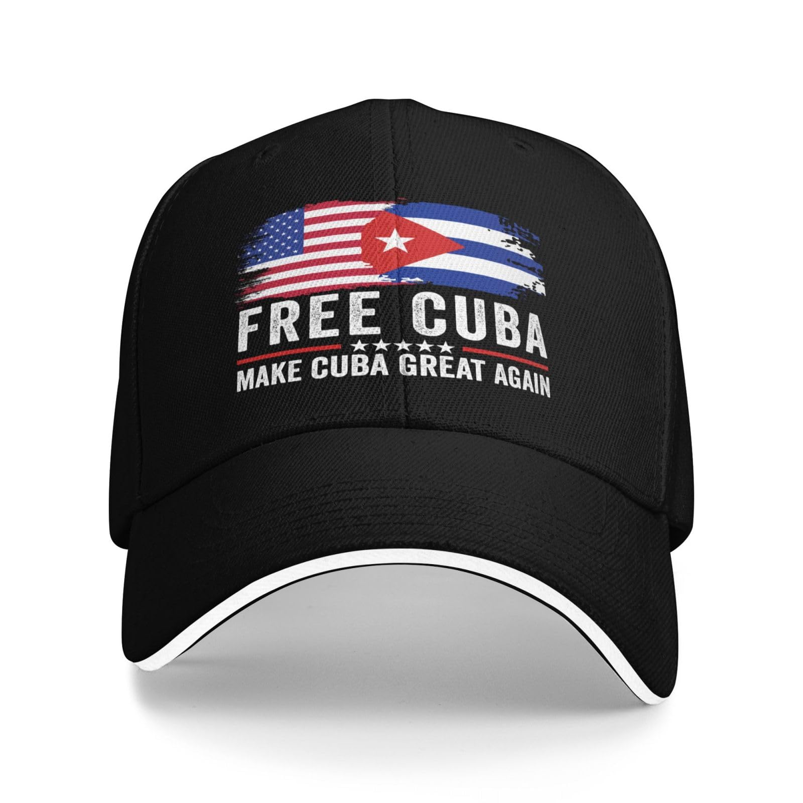 muciioa Free Cuba hat Make Cuba Great Again Cuban Flag Baseball Cap Black