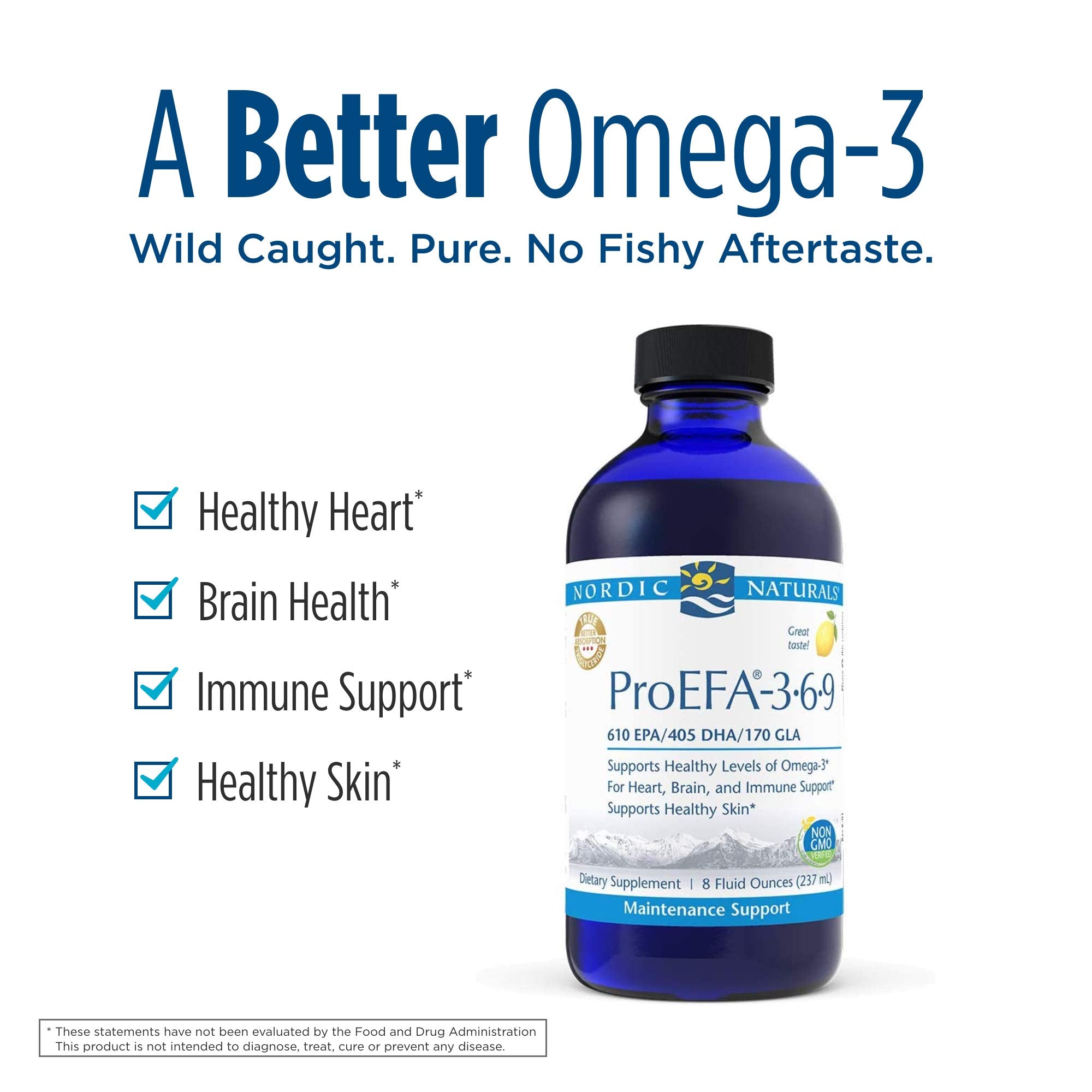 Nordic Naturals ProEFA 3-6-9, Lemon Flavor - 8 oz - 1270 mg Omega-3 - EPA & DHA with Added GLA - Healthy Skin, Cognition, & Positive Mood - Non-GMO - 48 Servings