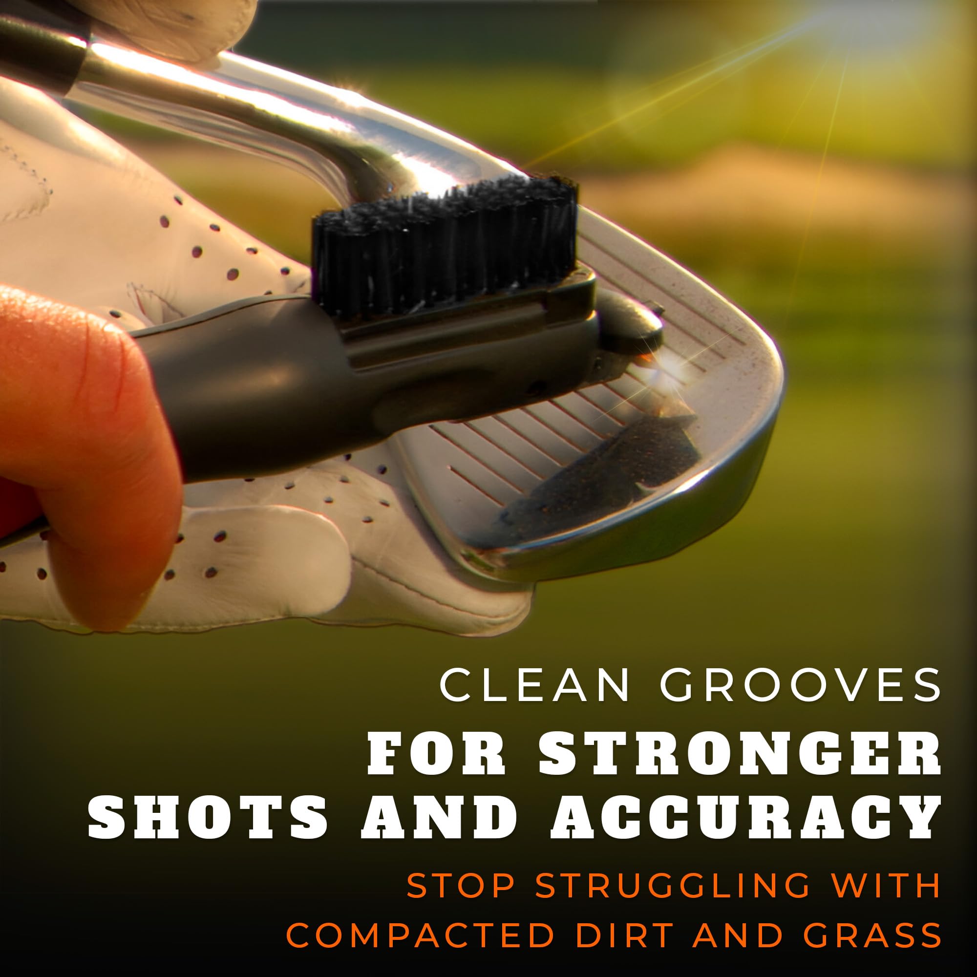 Frogger Golf Brush Head and Groove Cleaner Replacement for BrushPro (100% Nylon Brush)