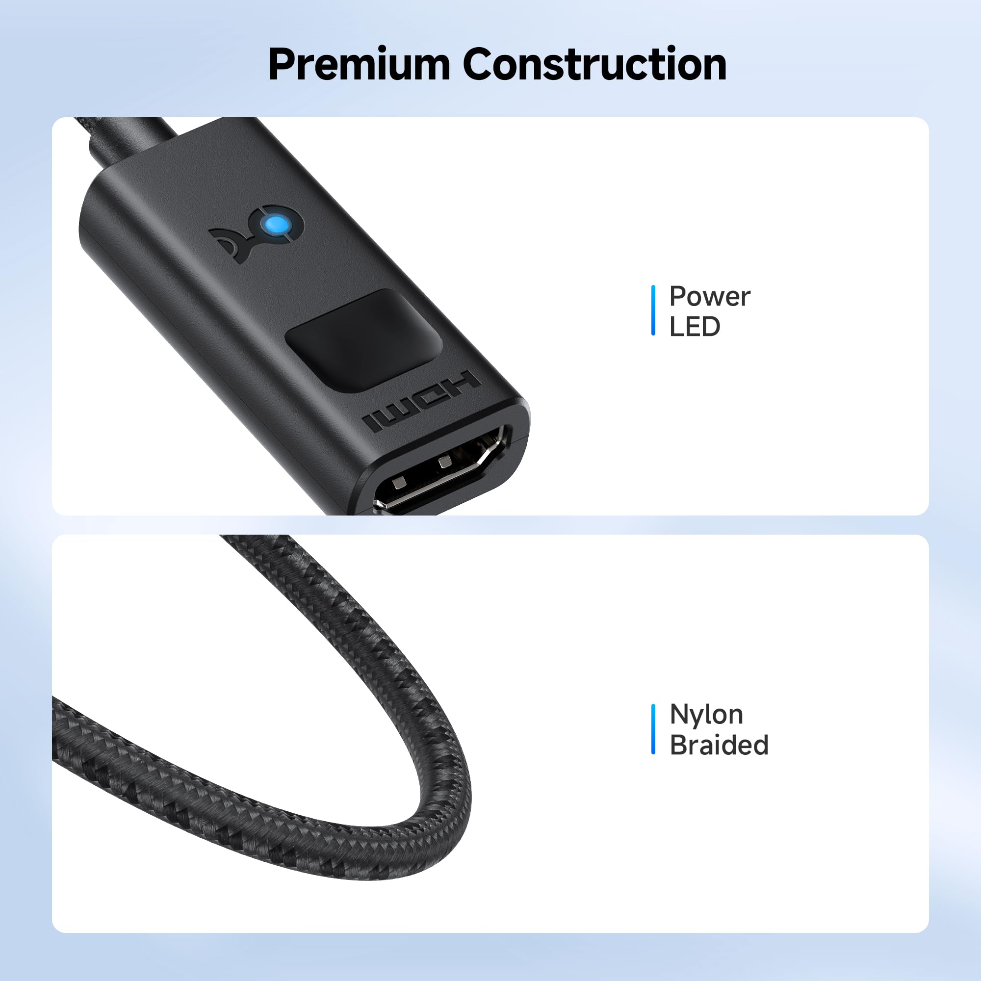 Cable Matters 8K DisplayPort 1.4 to HDMI 2.1 Adapter with 4K 240Hz / 8K 60Hz, Unidirectional DisplayPort to HDMI 2.1 Cable Adapter, Supports RTX4080, RX7900, Not Work with PS5, Black
