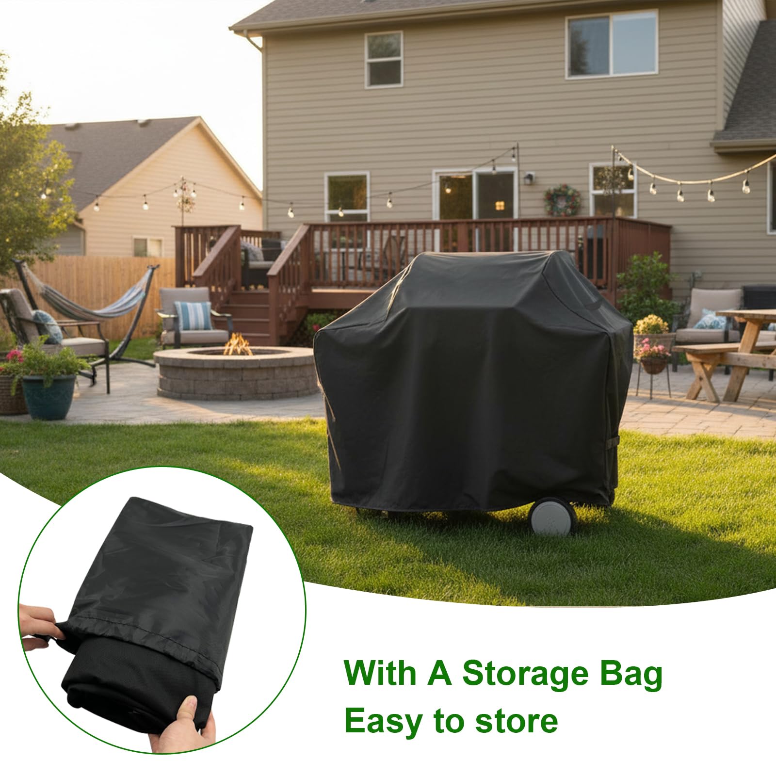 Outdoor Waterproof Grill Cover,Fits Weber Genesis 4 Burners 400 Series: E-415,S-415,Summit 400 Series : E-420,E-470,S-420,S-470,Heavy Duty BBQ Cover 67"