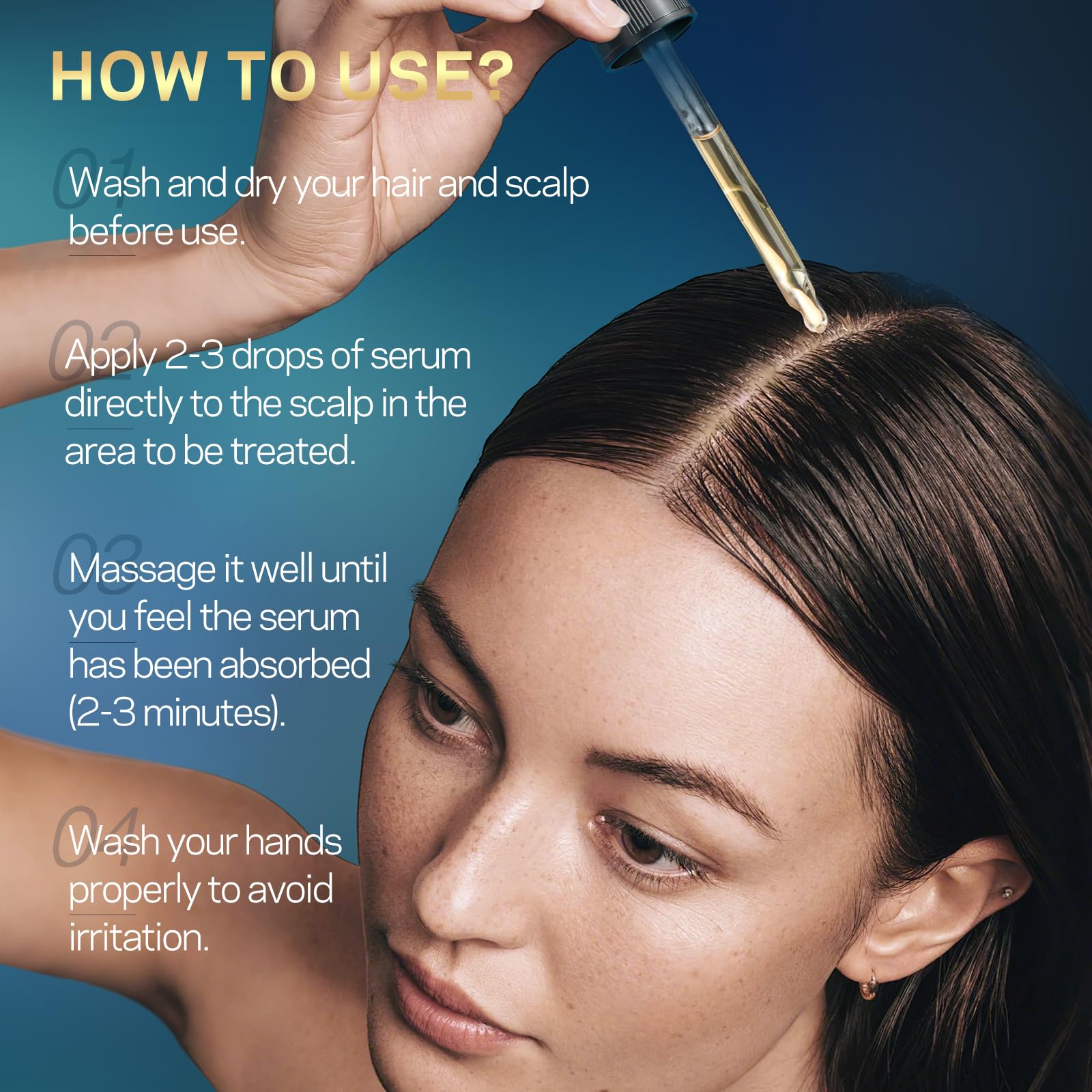 5% Minoxidil for Men and Women Hair Growth, AMOADO Minoxidil Serum with Rosemary&Biotin for Hair Regrowth, Beard Growth, Extra Strength,Thicker, Fuller Hair -2fl.oz