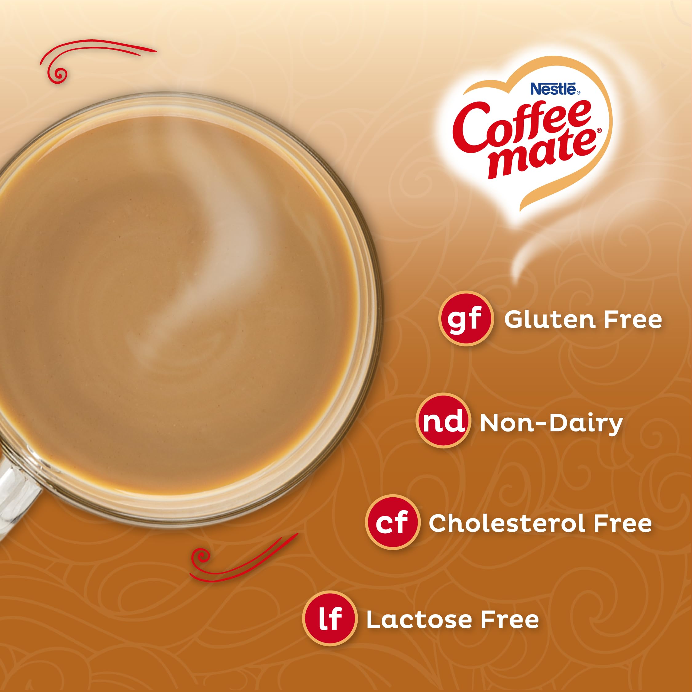 Coffee mate Original Powder Creamer, 35.3 oz Canister with By The Cup Stainless Steel Measuring Spoons