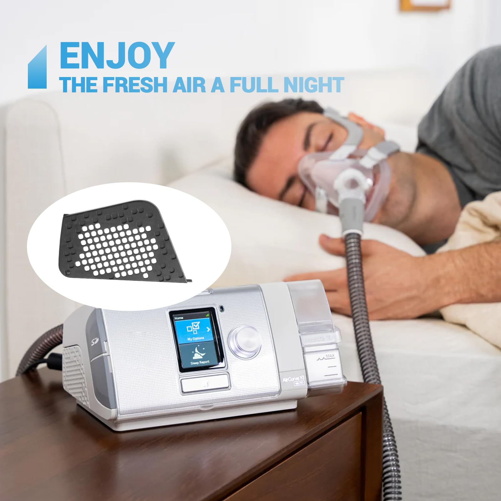 2 Pack 19729 Filter Cover Compatible with Resmed AirSense10, AirStart10 and AirCurve10 Series CPAP Machines, Plastic Filter Side Cover Universal Replacement Cover for Air10