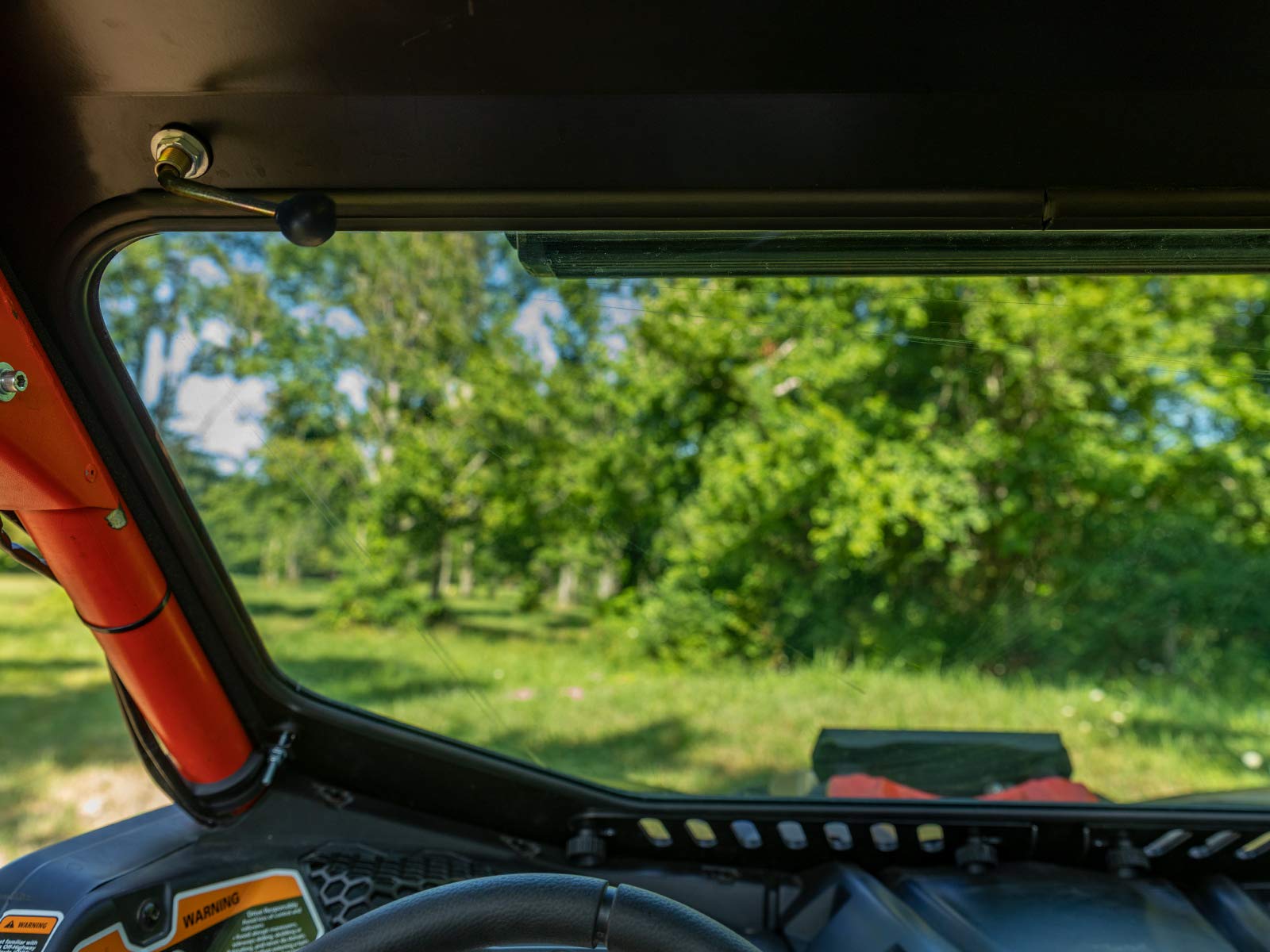 SuperATV Vented Front Glass Windshield for the CanAm Maverick X3 2017+ (See Fitment) | DOT Approved Laminated Safety Glass Windshield | Includes Manual Wiper | Easy Install