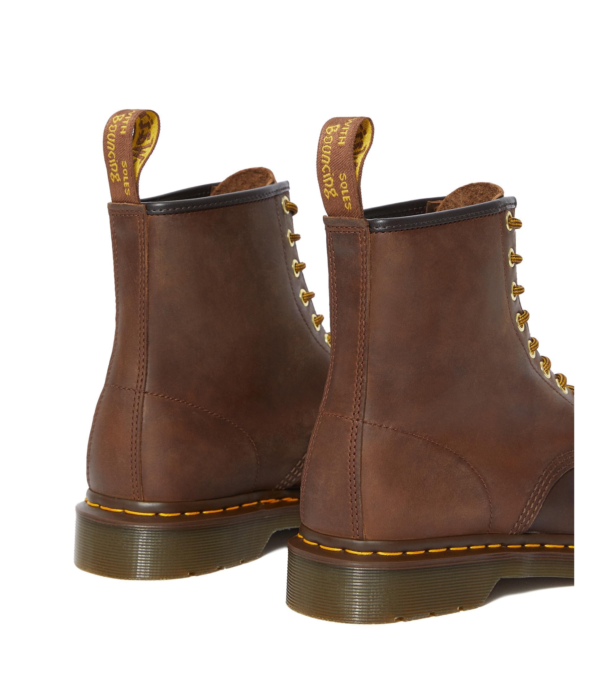 Dr. Martens Unisex 1460 Crazy Horse Leather 8 Eye Boot, Brown, 17 Women/16 Men