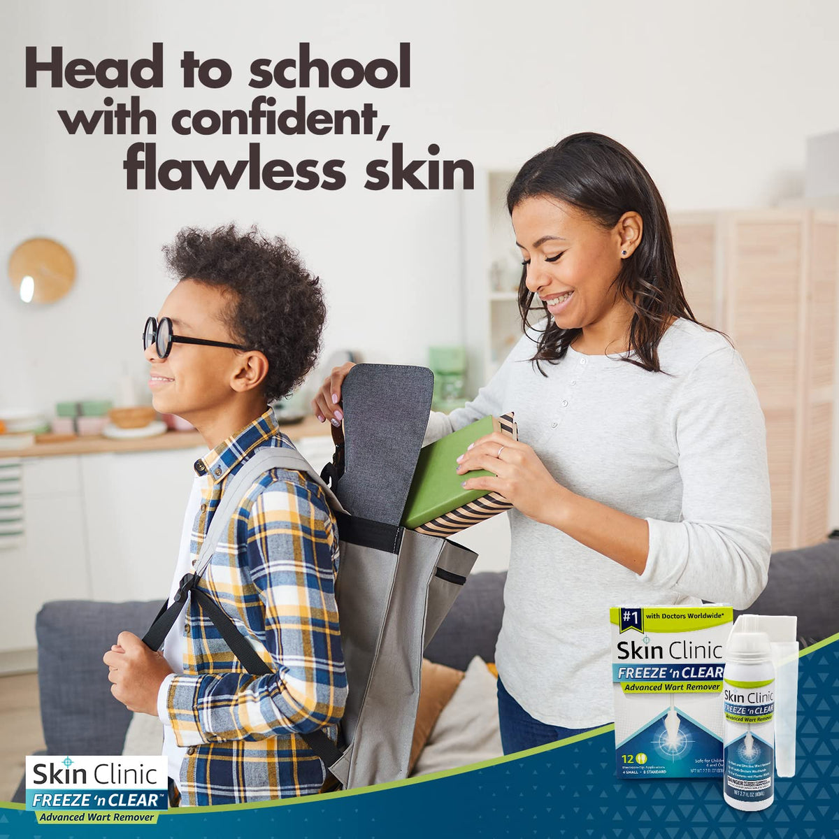 Skin Clinic FREEZE 'n CLEAR™ Advanced Wart Remover, Tough on Warts, Gentle on Skin, (12 Precision Applicators)