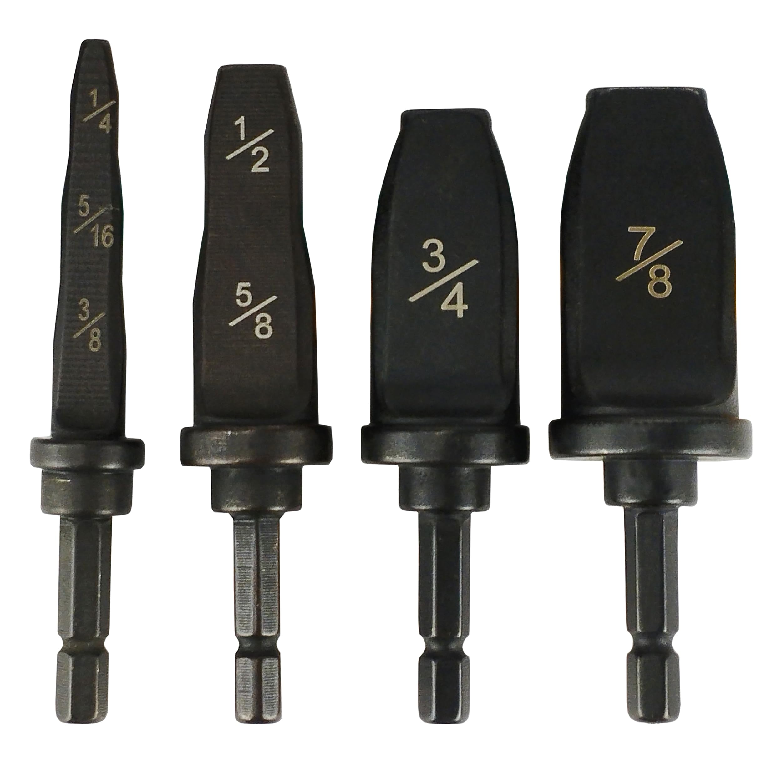 Swaging Tool Drill Bit Set, HVAC Repairing Set 7 Different Gauges, Air Conditioner Manual Copper Tube Expander Pipe Swage with 1/4", 5/16", 3/8", 1/2", 5/8", 3/4", 7/8" Drill Bit Repairing Set