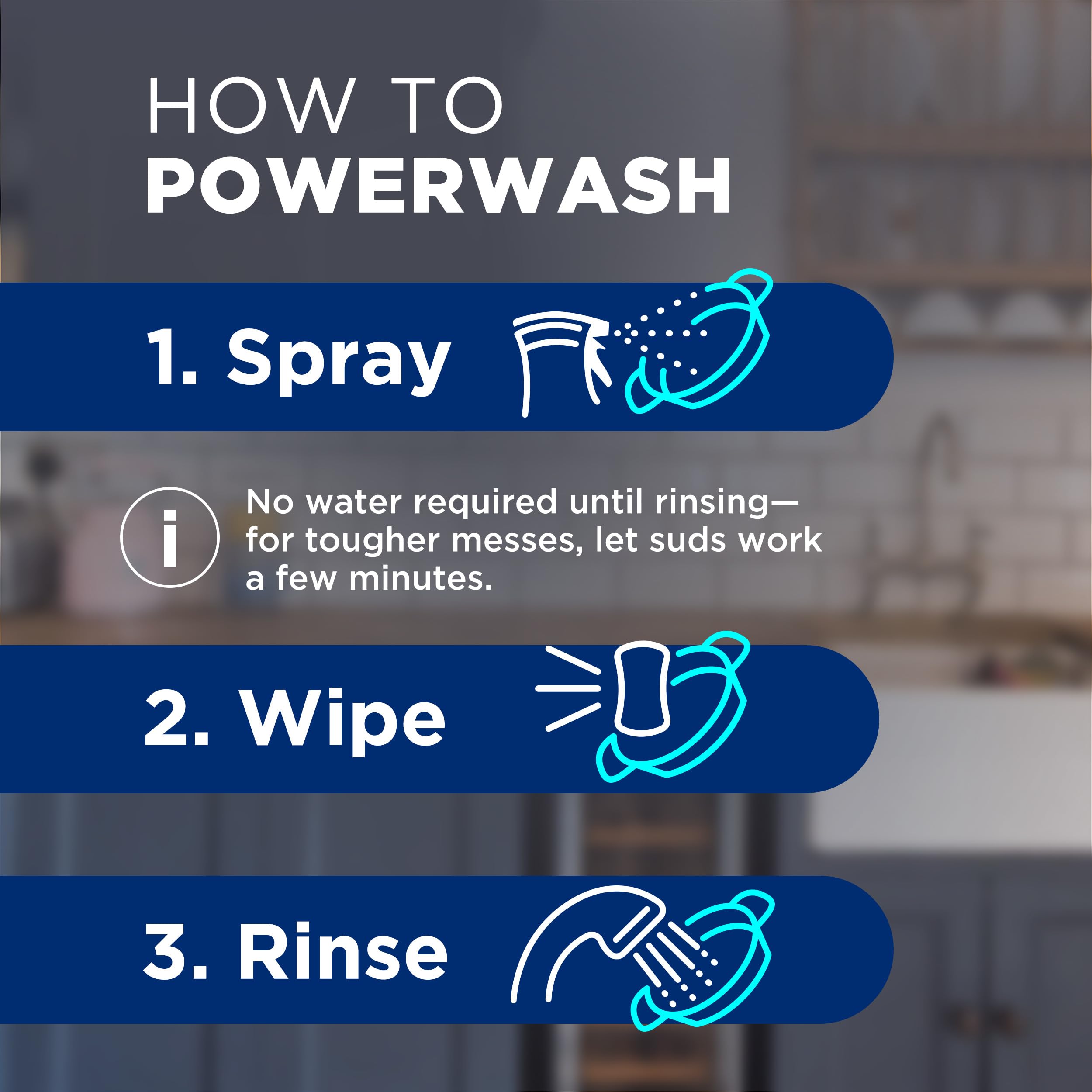 Dawn Powerwash Spray, Dish Soap, Dishwashing Liquid, Cleaning Supplies, Lemon, 1 Starter Kit + 3 Refills, 64 Fl Oz