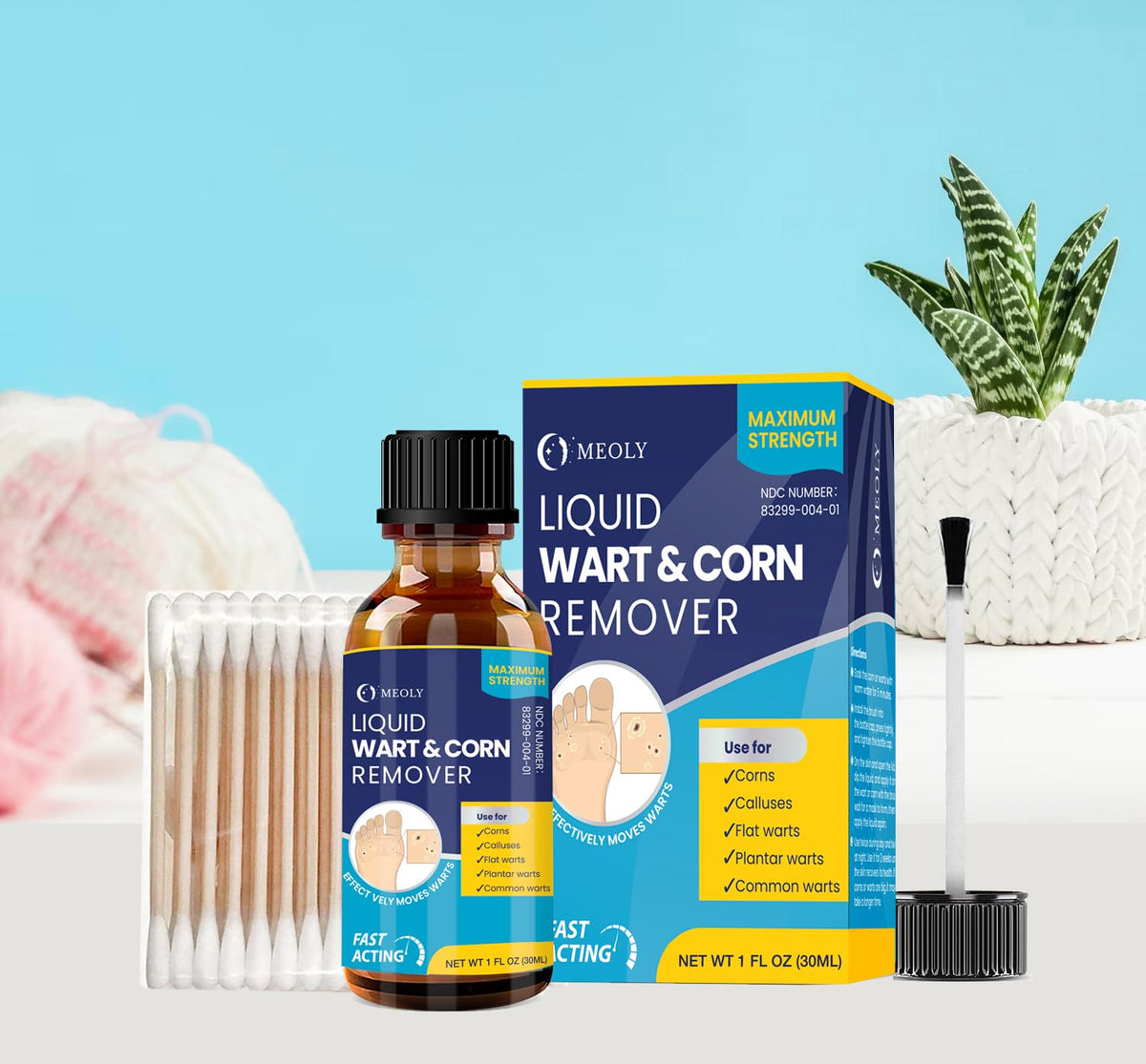 Salicylic Wart Removal Freeze Away: Fast-Acting Verrugas Removal Maximum Strength for Men and Women - Plantar Wart Genital Wart Corns Mole Calluses 30 ML
