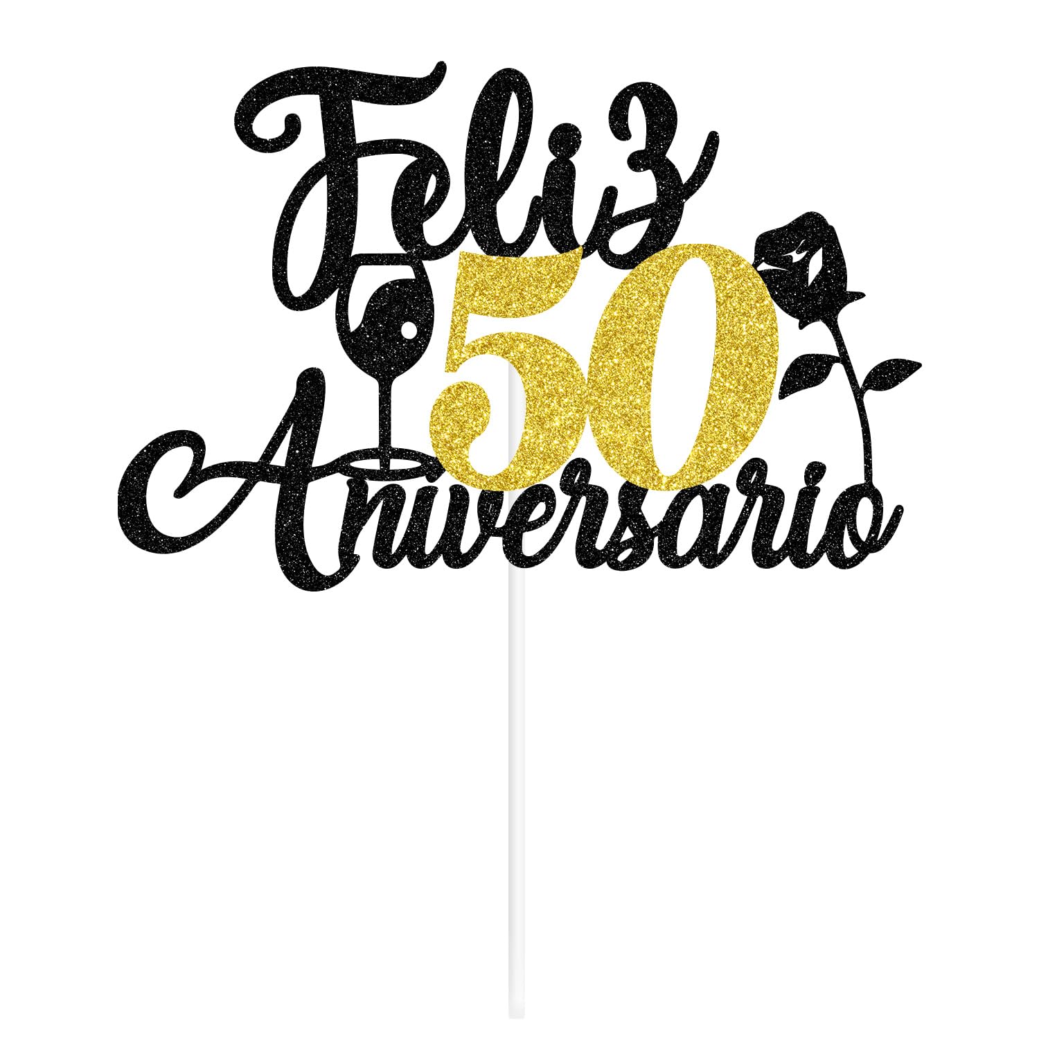 Spanish Feliz 50 Anniversario Cake Topper, Happy 50th Anniversary, We Still Do, Cheers to 50 Years, Happy 50th Weeding Anniversary Party Decorations