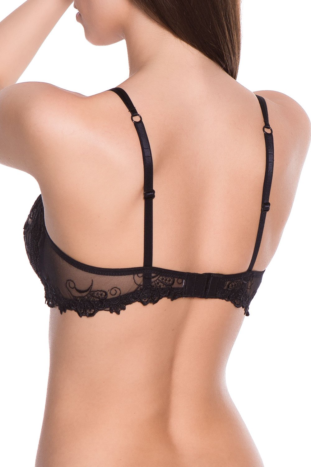 Lise Charmel Women's Dressing Floral Demi Cup Bra, ACC3088, Black, 36B