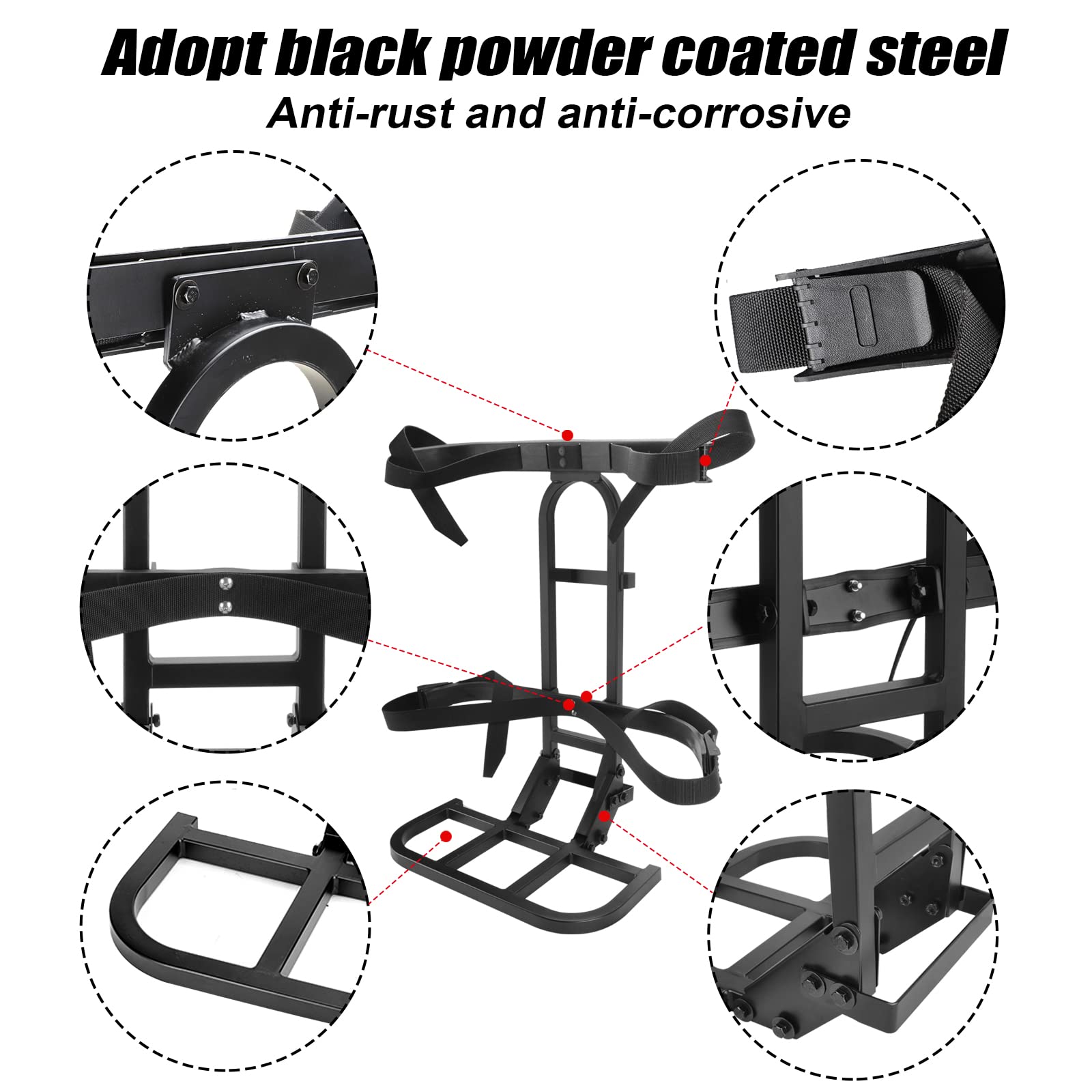 Roykaw Universal Golf Cart Rear Seat Bag Holder Compatible with EZGO/Club Car/Yamaha Golf Cart with Rear Seat Grab Bar, Upgrade 3rd Generation - Don't Occupy The Rear Seat/No Drilling Required