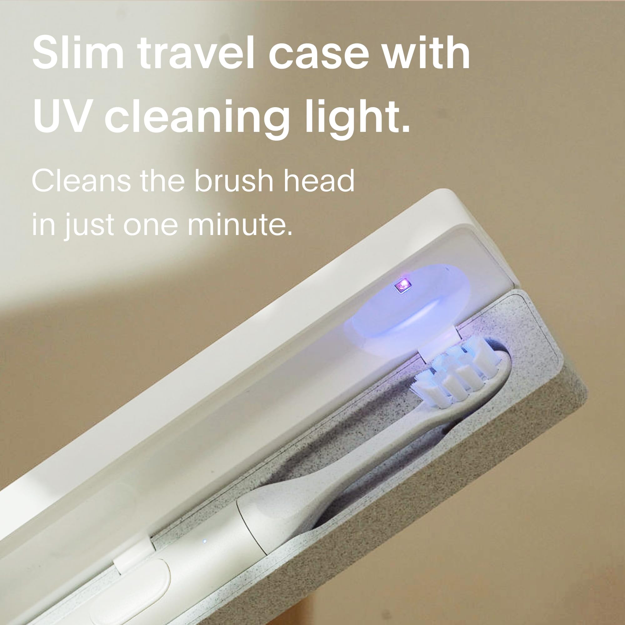 SURI Electric Toothbrush—Sustainable Electric Toothbrushes Adults, Slim Sonic Toothbrush & Accessories, 40-Day Battery, Travel Toothbrush with UV Cleaning Case, Ideal Christmas Gifts for Women & Men