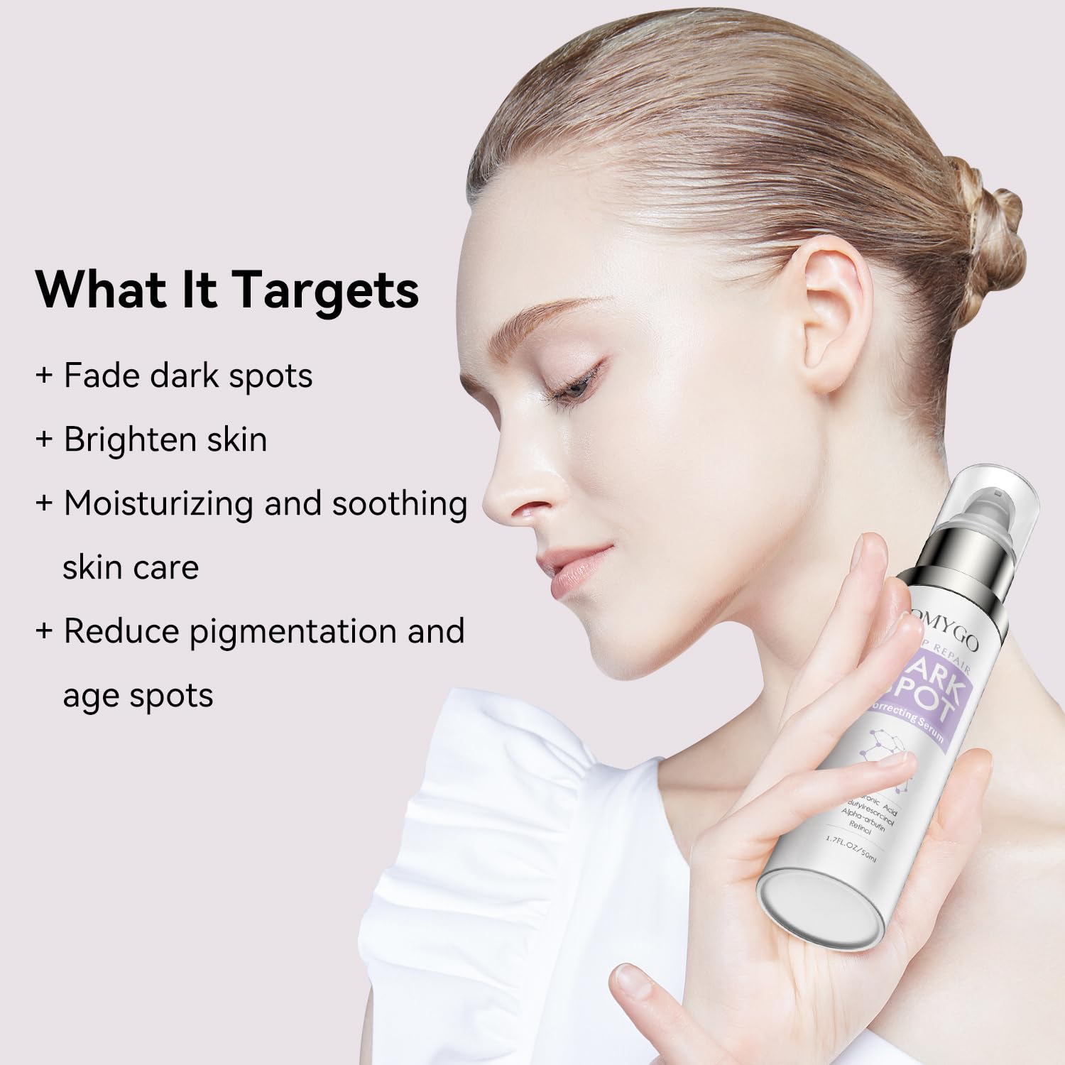 Dark Spot Remover for Face and Body: Dark Spot Remover for Age Spot Sun Spot Melasma Uneven Skin Tone, with Vitamin C and Hyaluronic Acid for Women and Men (1.7 Fl Oz)