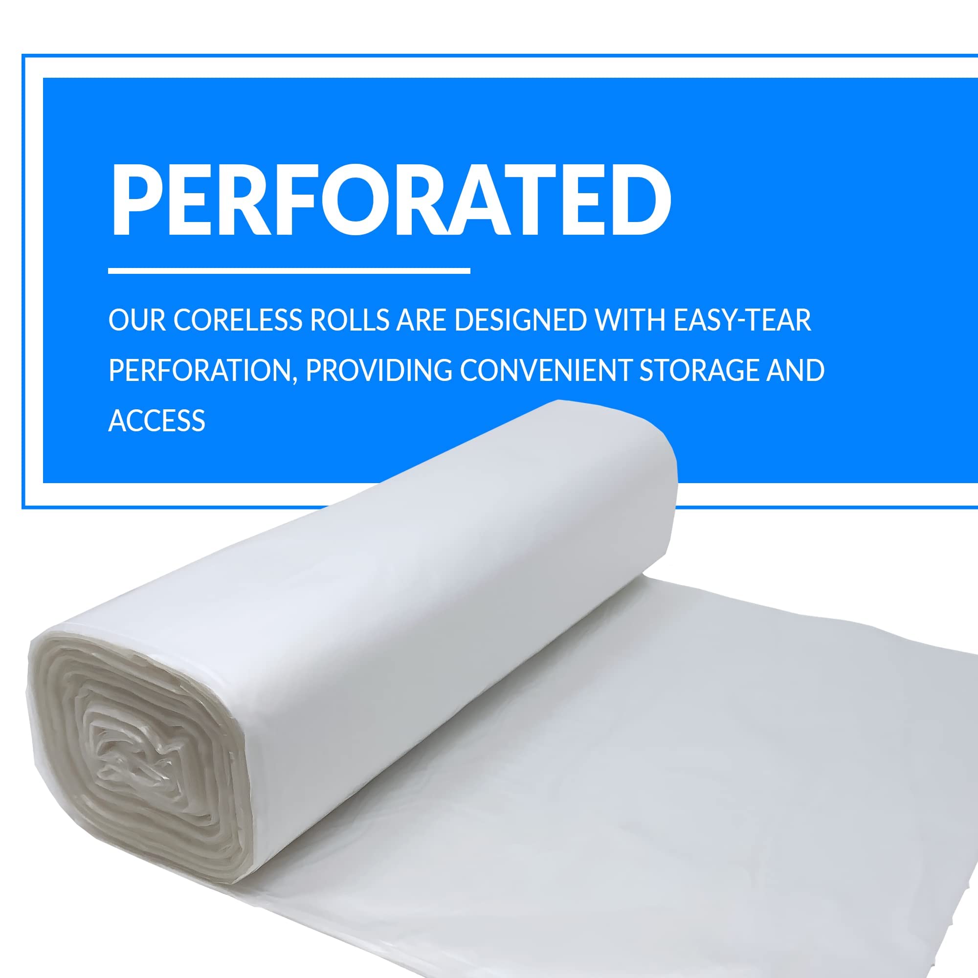 Reli. SuperValue 55-60 Gallon Trash Bags | 50 Count | Made in USA | Heavy Duty | Clear Multi-Use Garbage Bags