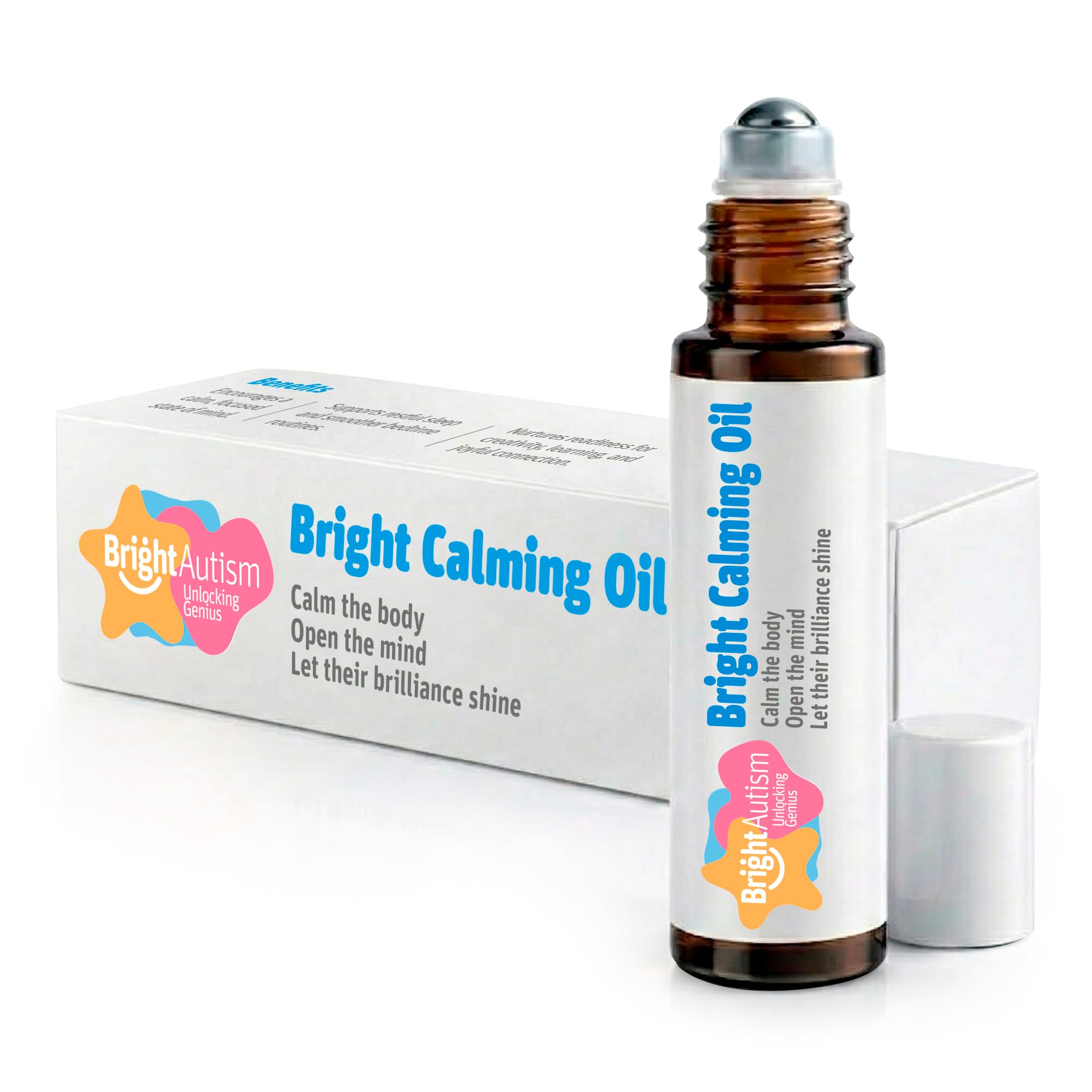 Bright Calming Oil by Bright Autism - Essential Kids Oil for Stress Relief - Natural Sleep Aid, Gentle Organic Blend Roll-On 10ml - Great Addition to Your Kids Sleep Routine.